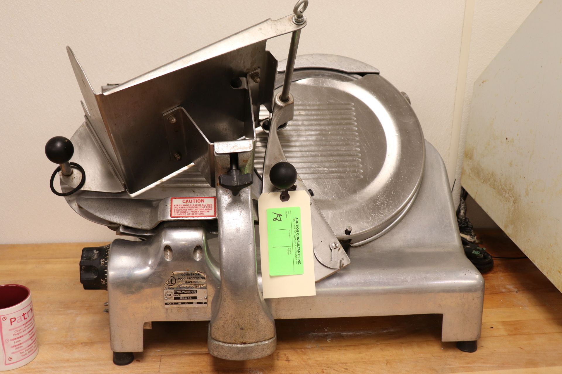 Berkel slicer, model 808, serial 9151011143686