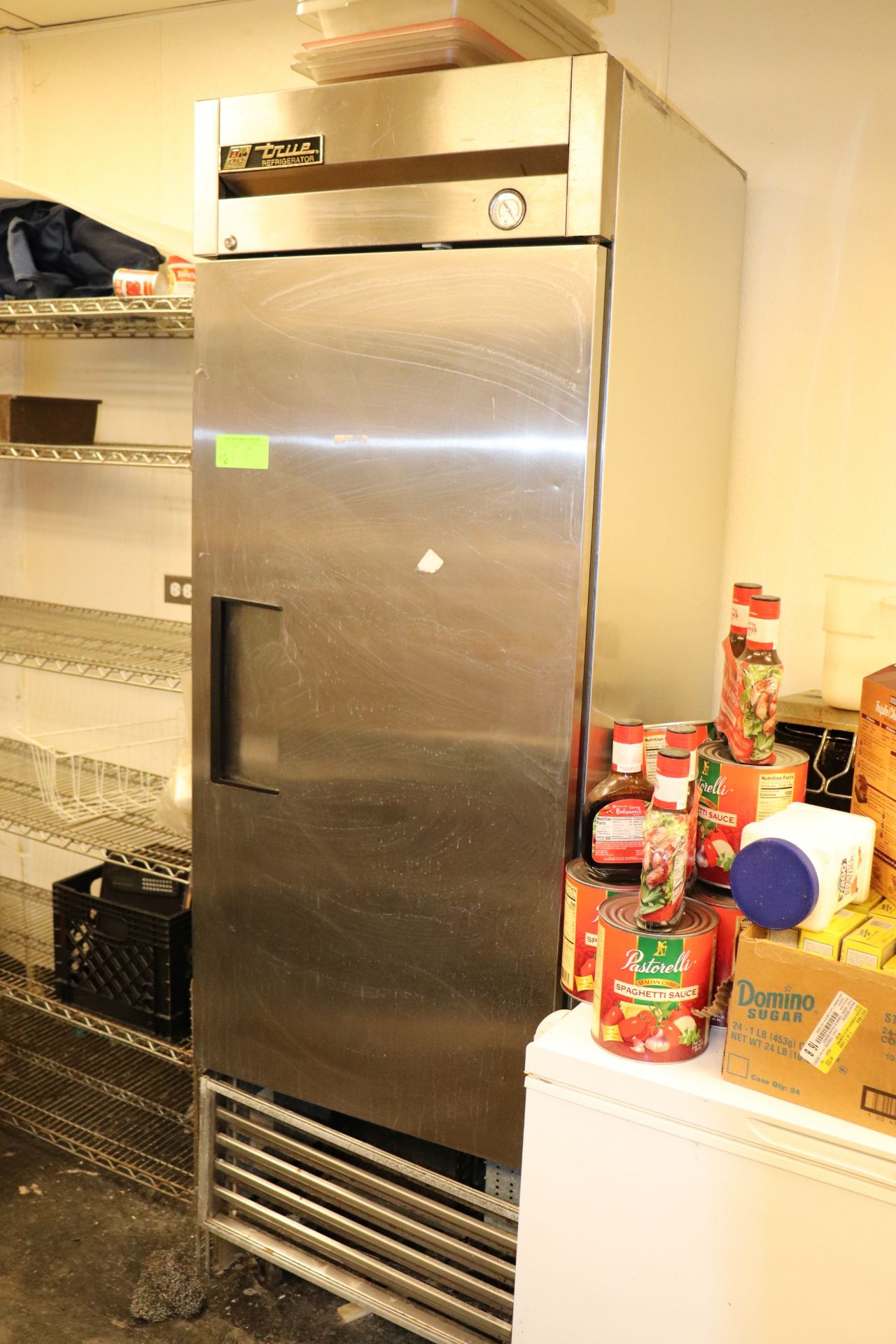 True stainless steel one-door refrigerator, model T23