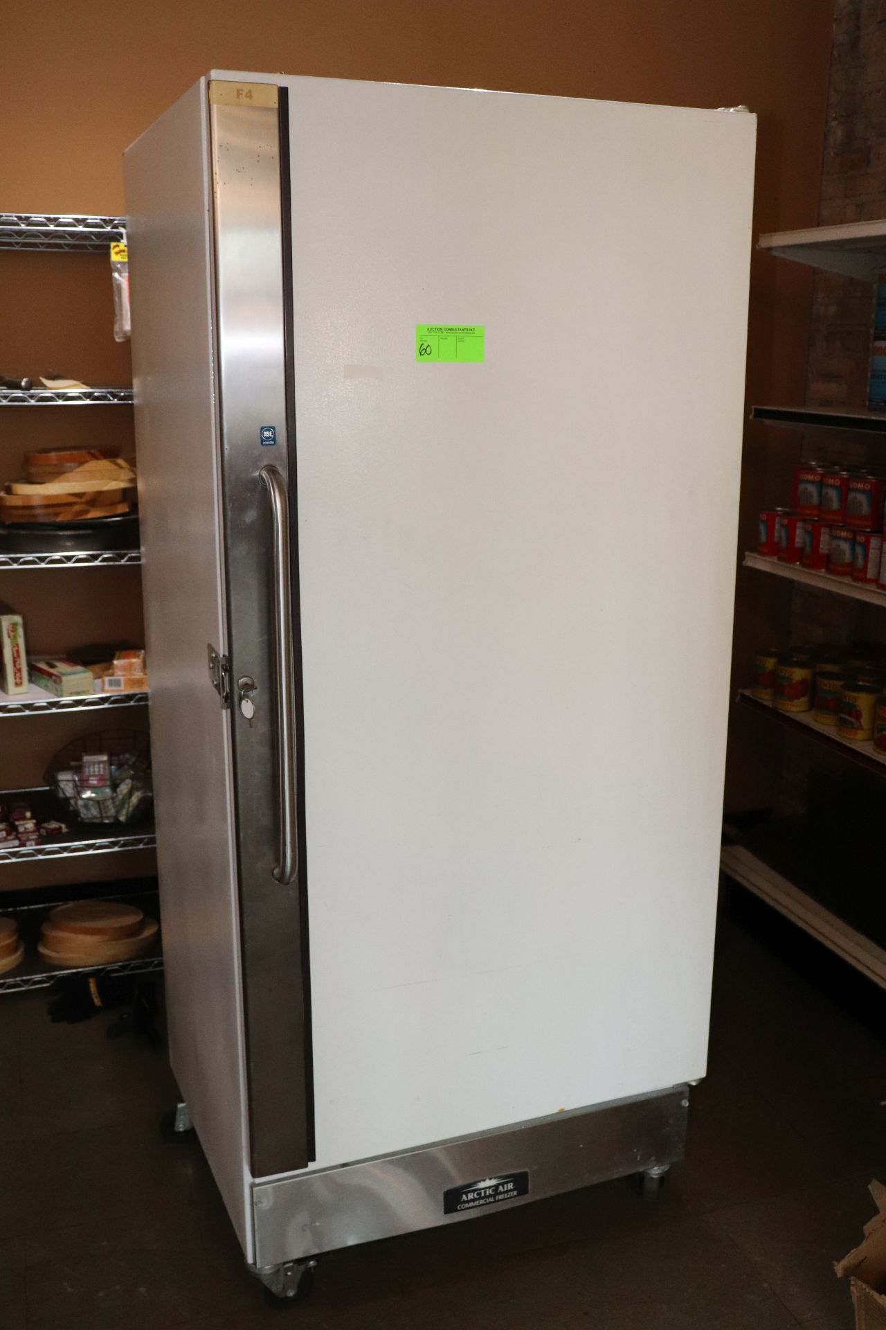 Arctic Air commercial freezer on casters