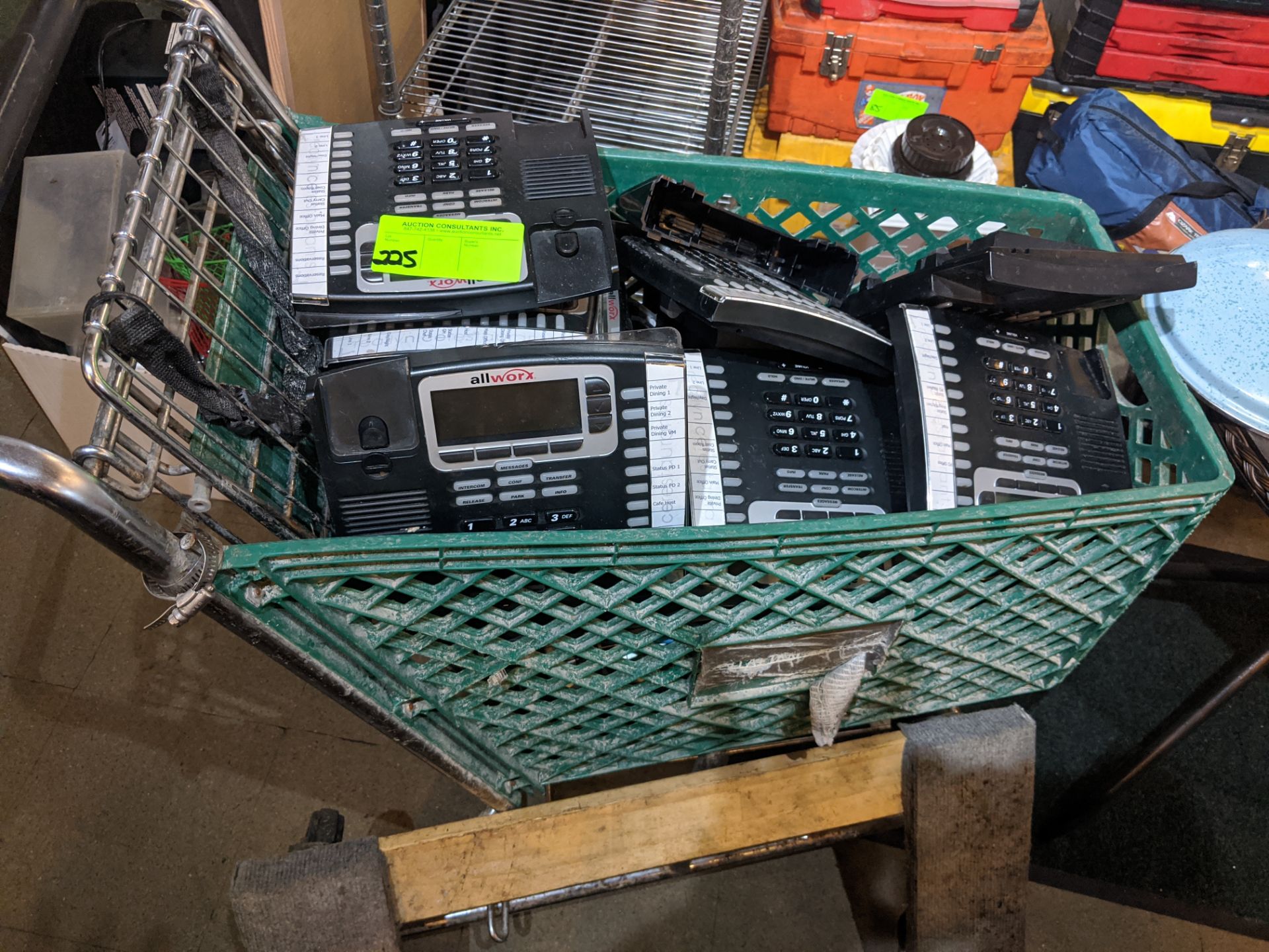 shopping cart full of phones