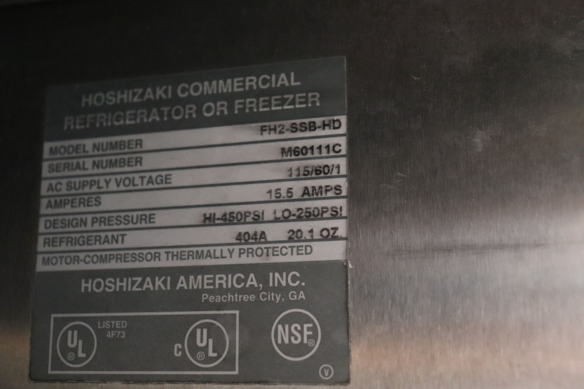 Hoshizaki four-door stainless steel freezer - Image 2 of 2