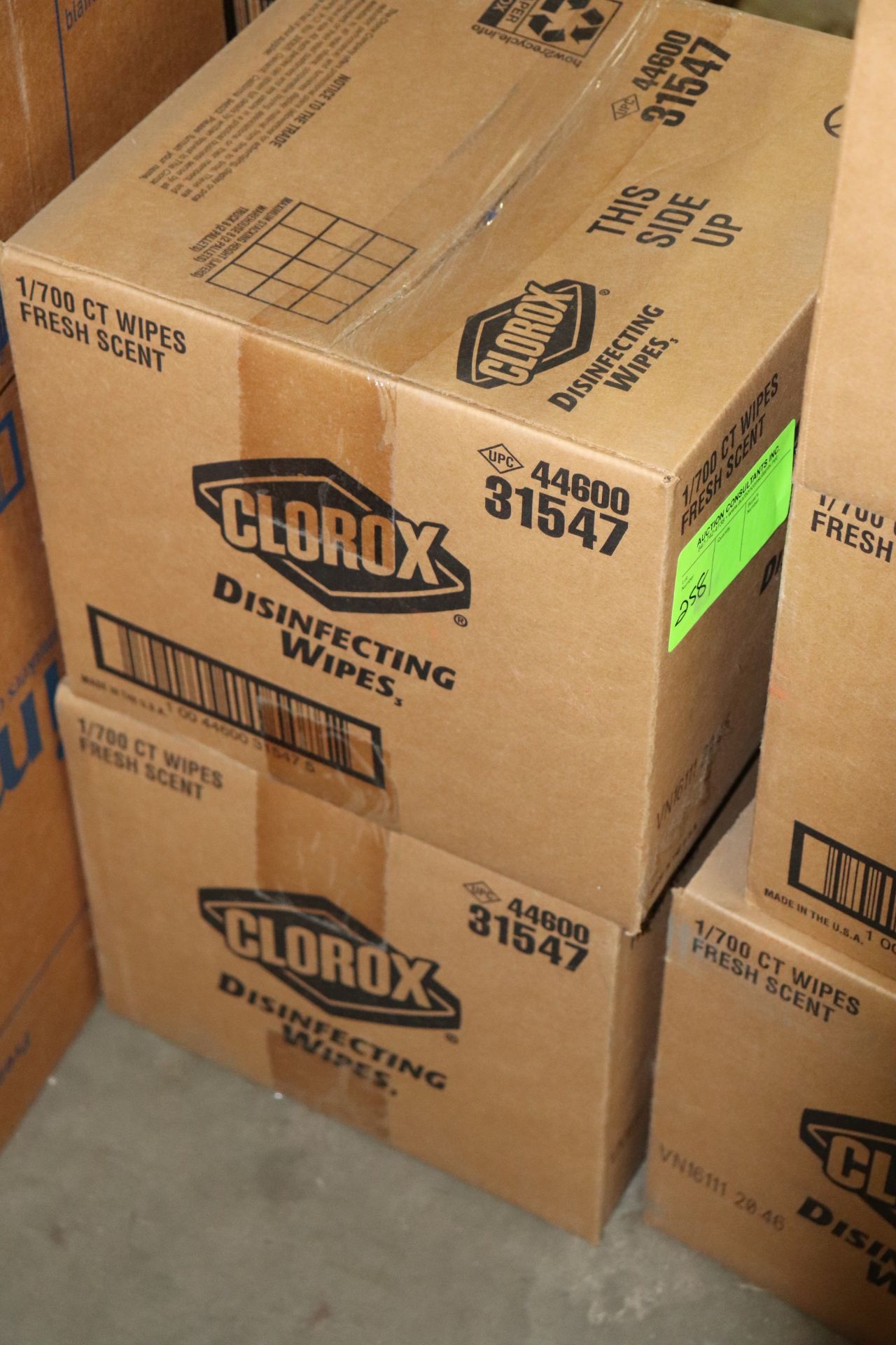 Two boxes of Clorox disinfecting wipes