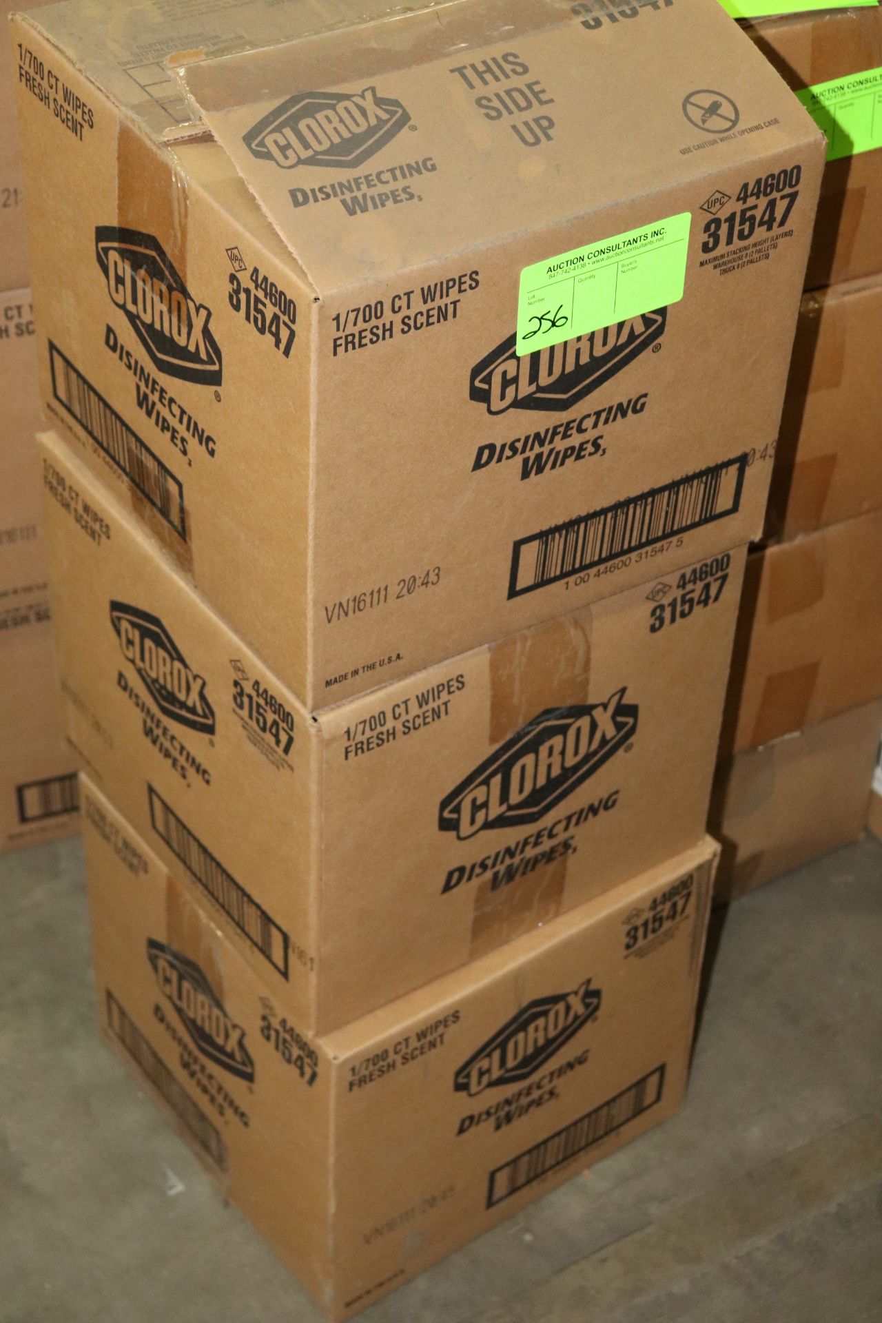 Three boxes of Clorox disinfecting wipes