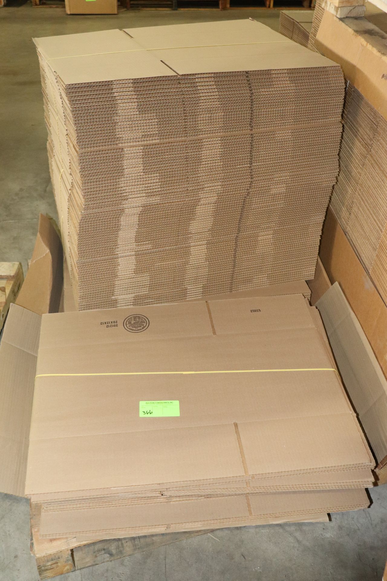 Pallet of boxes, 20" x 12" x 12"