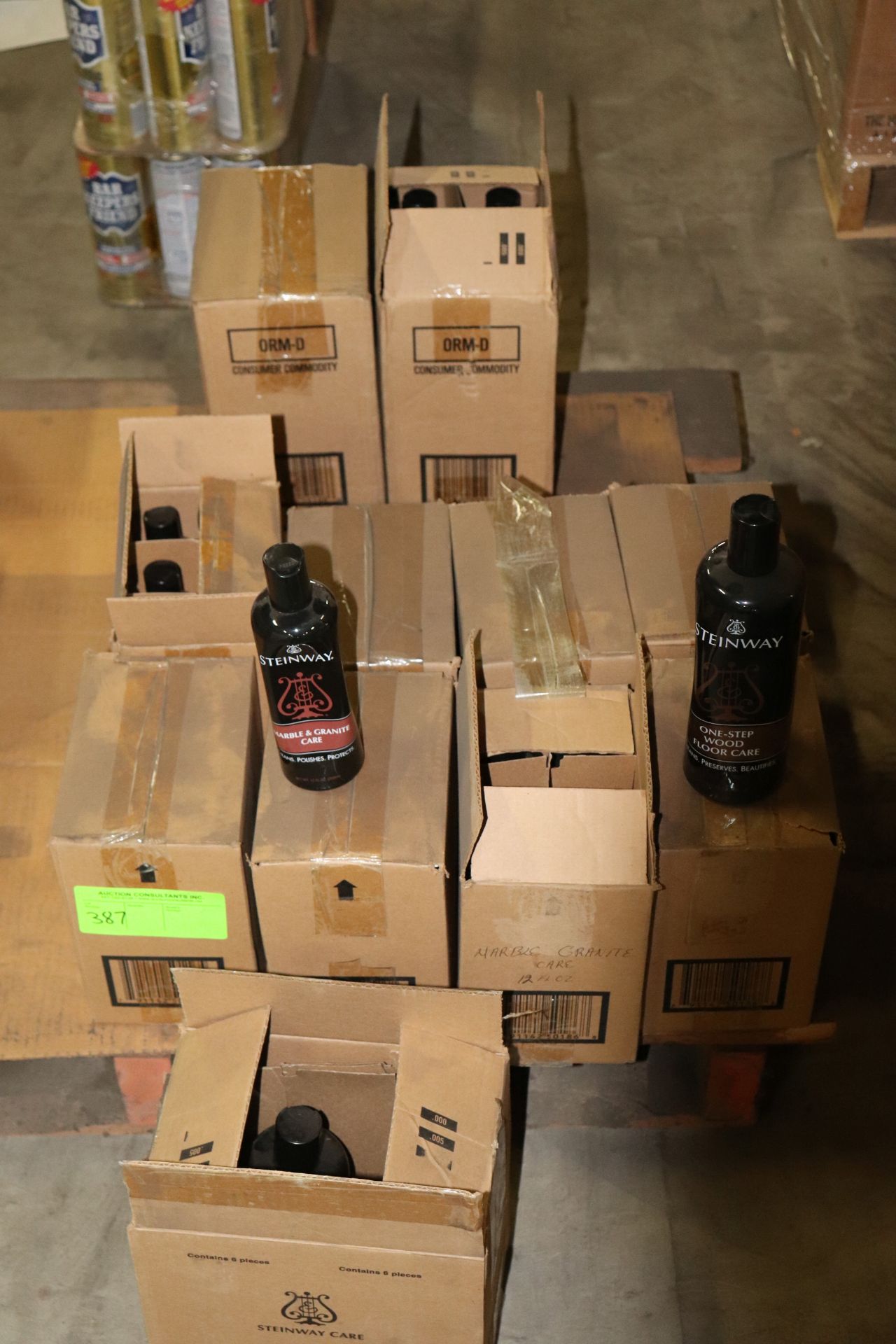 11 cases of various steinway cleaners