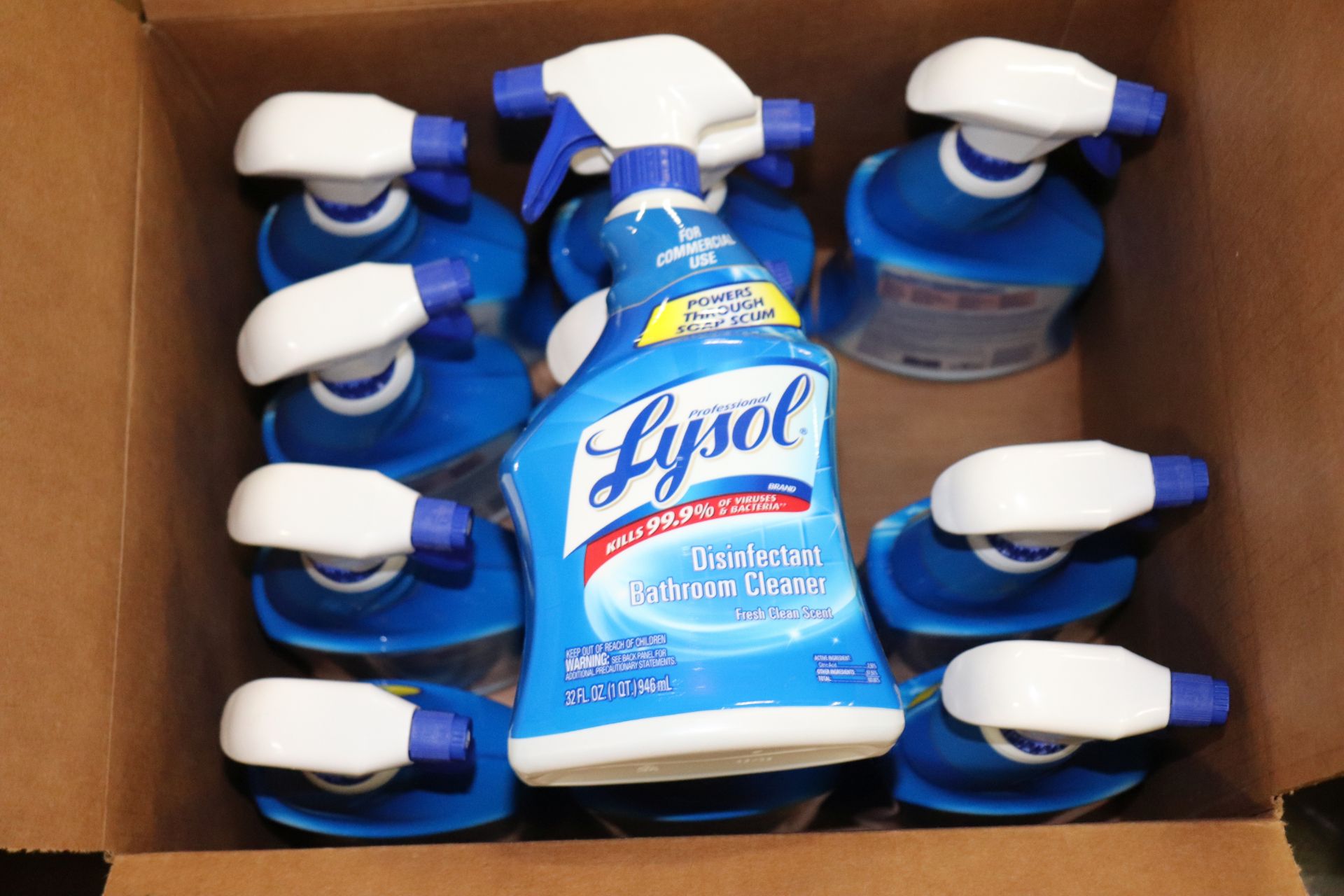 Case of 12 Lysol spray bottles