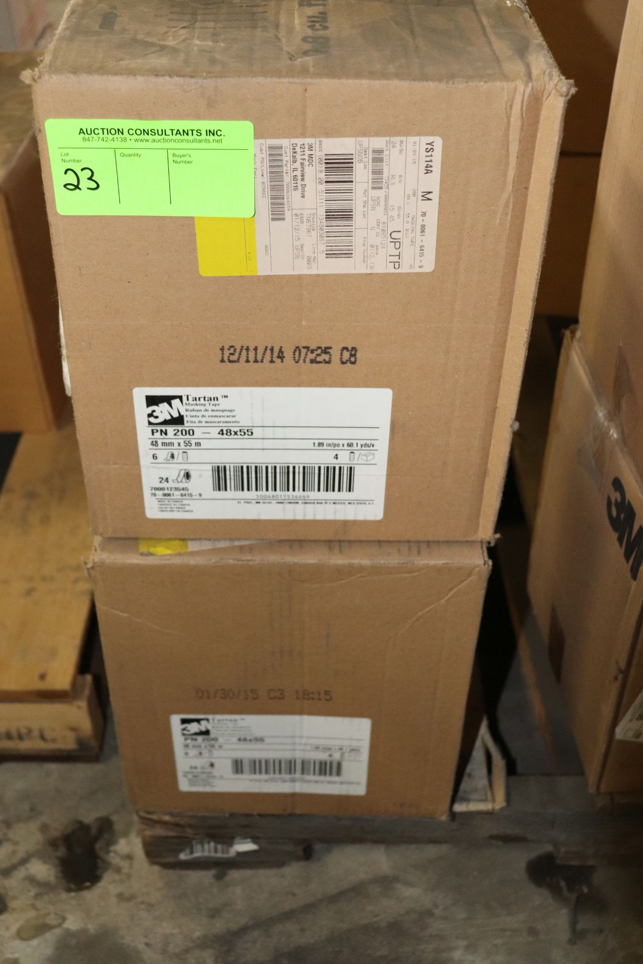 Two cases of 3M Tartan brand masking tape, 48mm x 55m