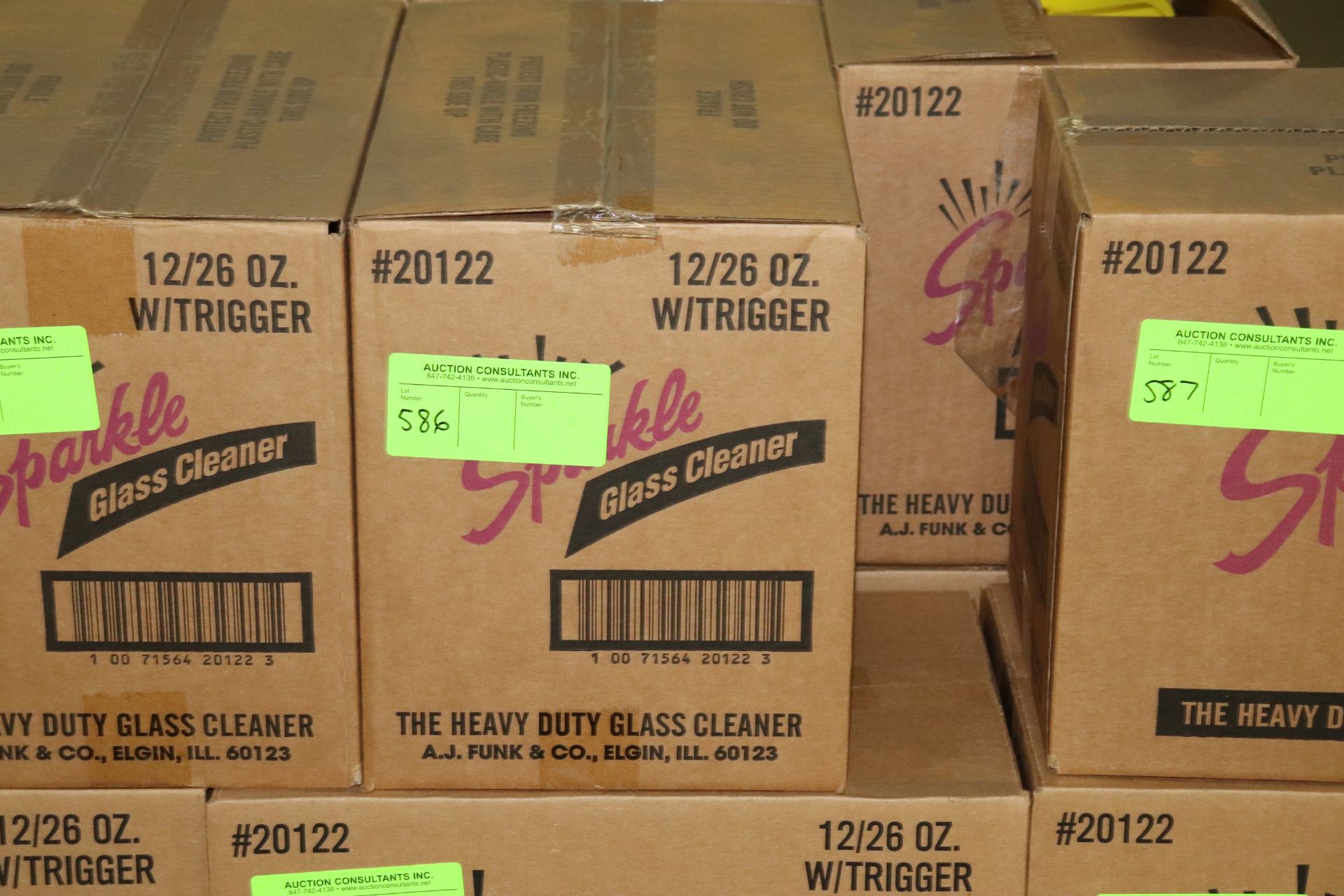 Two cases of Sparkle glass cleaner with trigger, twelve 26 oz bottles per box