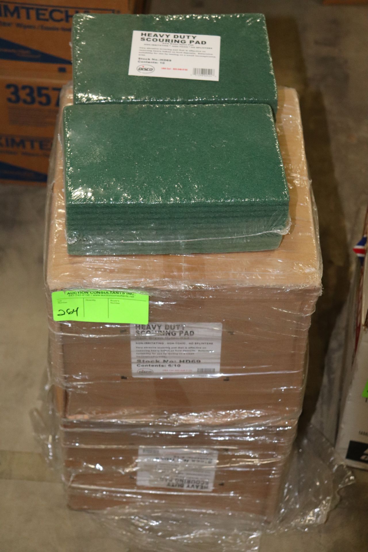 Two boxes of heavy duty scouring pads, 60 per box