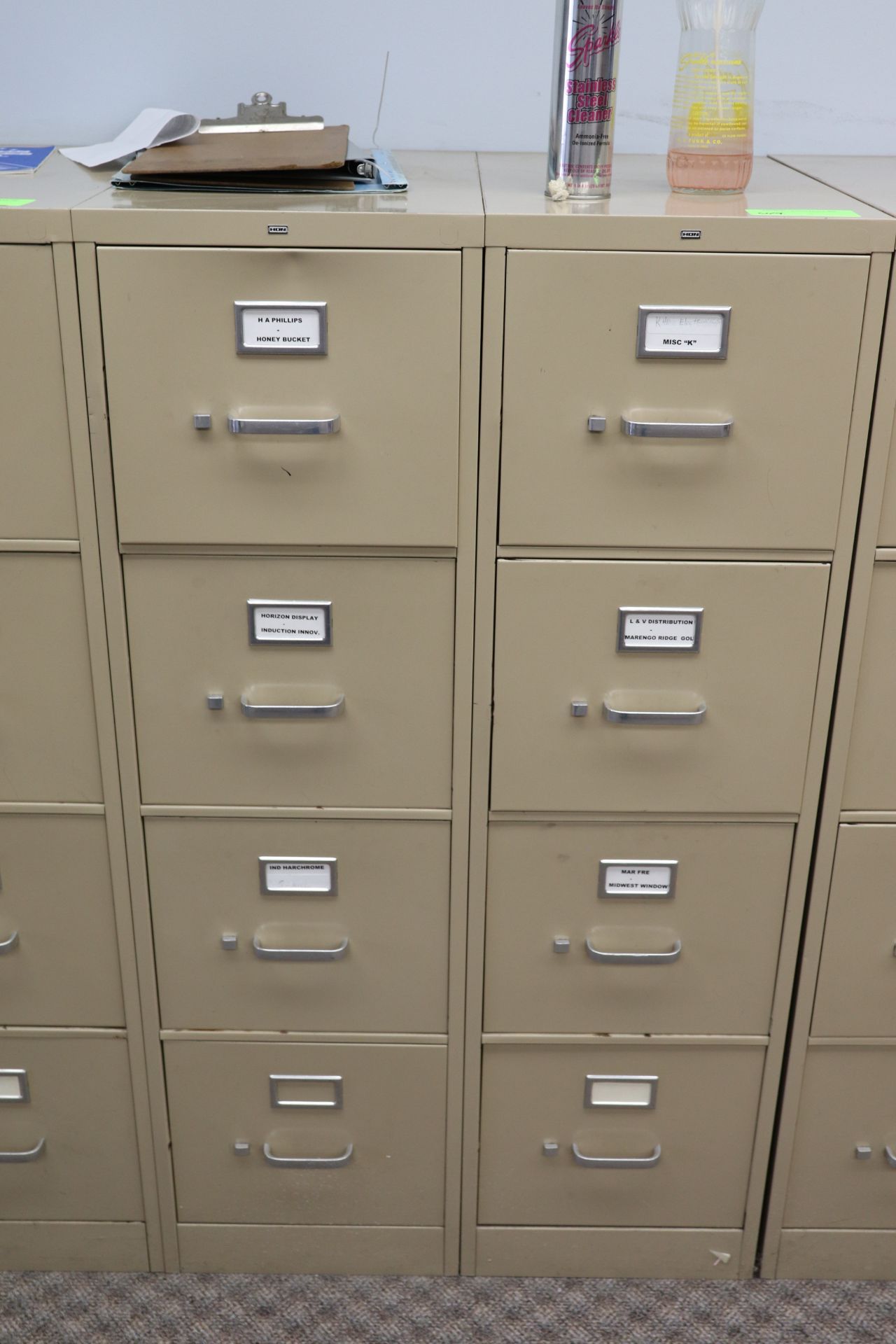 2 filing cabinets