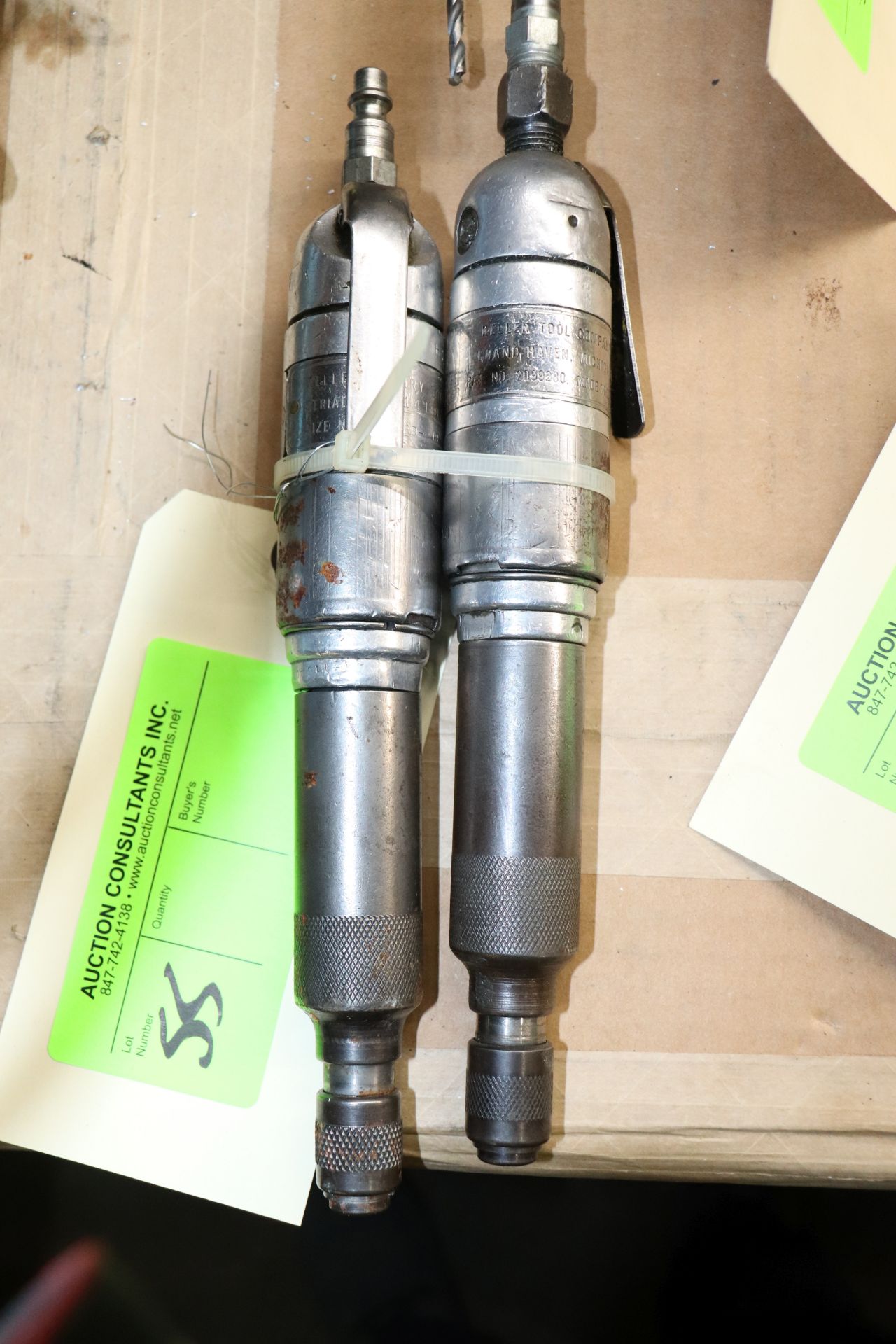 Two Keller pneumatic screwdrivers