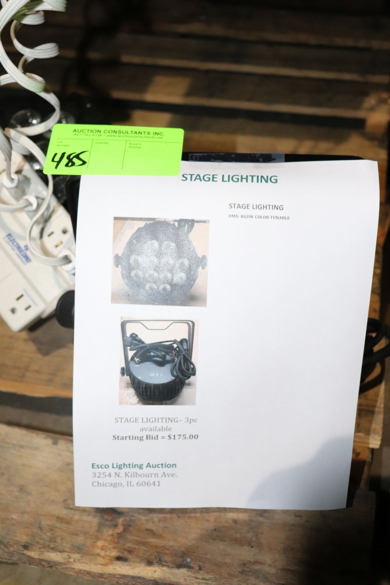 Stage lighting, 3 pieces