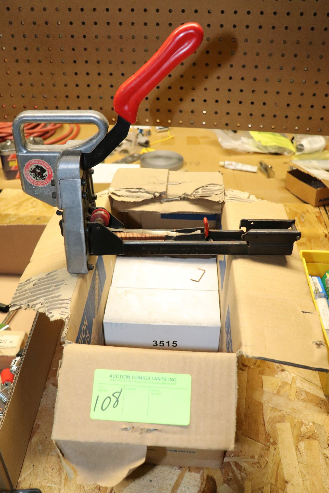 Box stapler with two boxes of staples