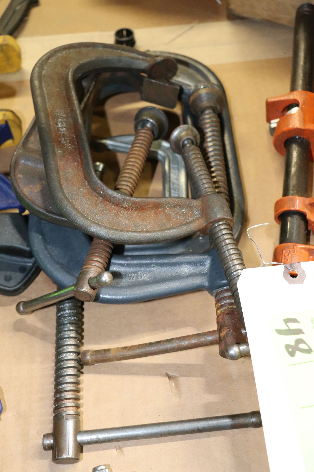 Five C clamps