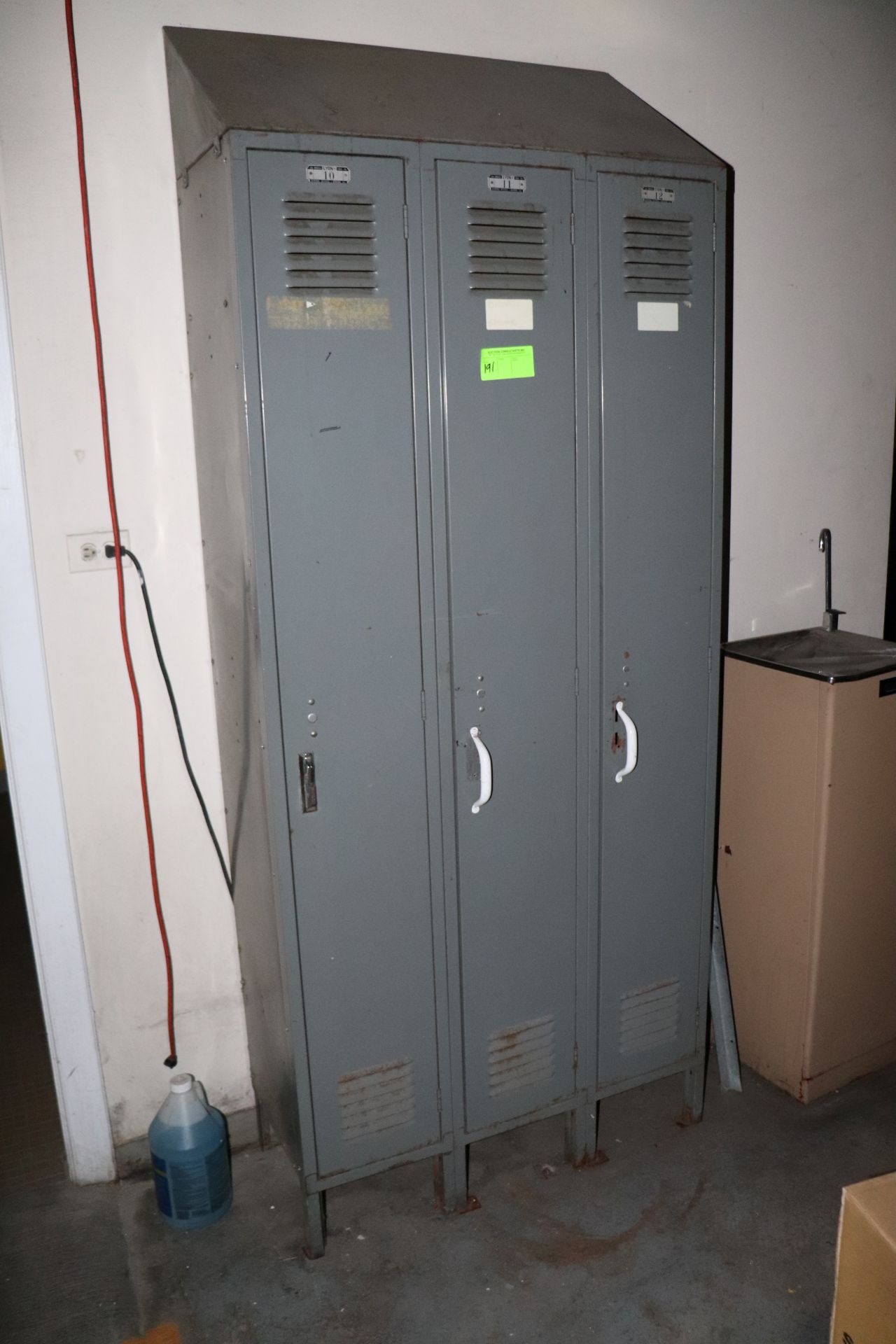 Three lockers