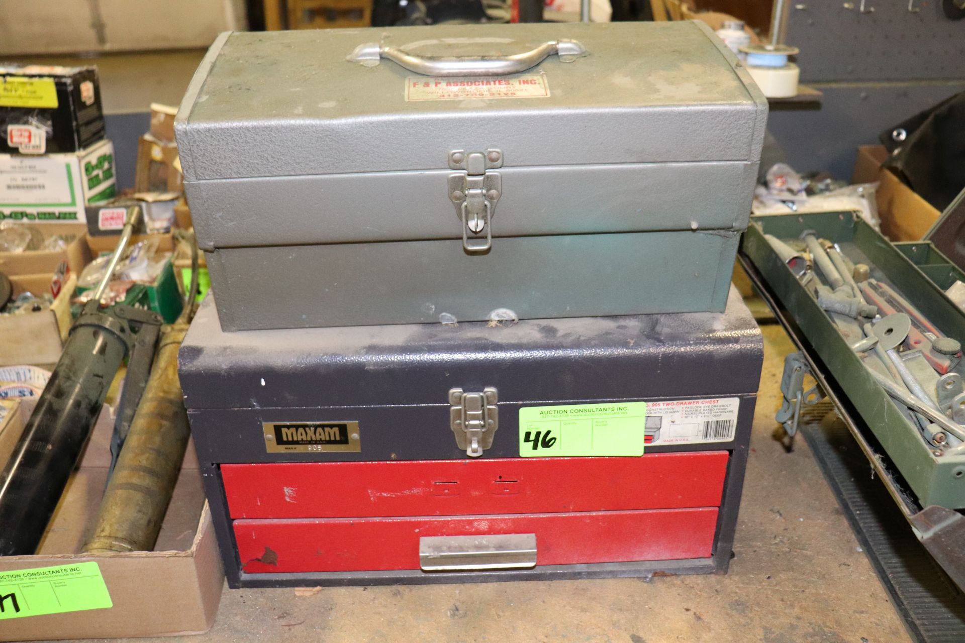 Two toolboxes, empty