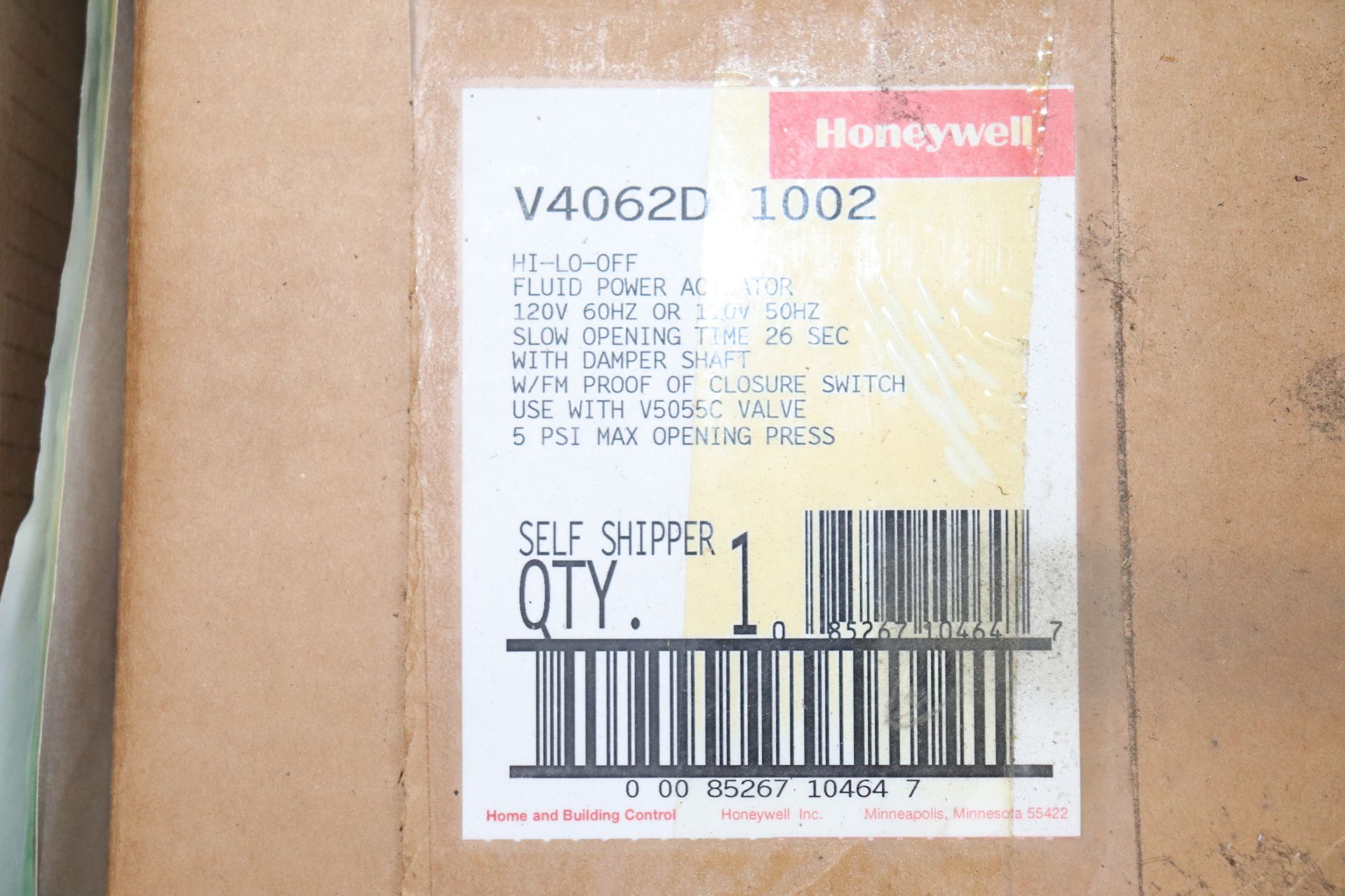 Two Honeywell hi low off fluid power actuators, 120 volt, new in box - Image 2 of 2