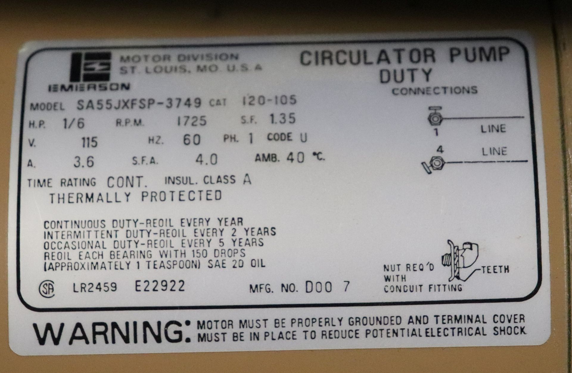 Three circulator pumps by Taco, model SA55JXFSP-3749, model 0016BF1 - Image 2 of 2