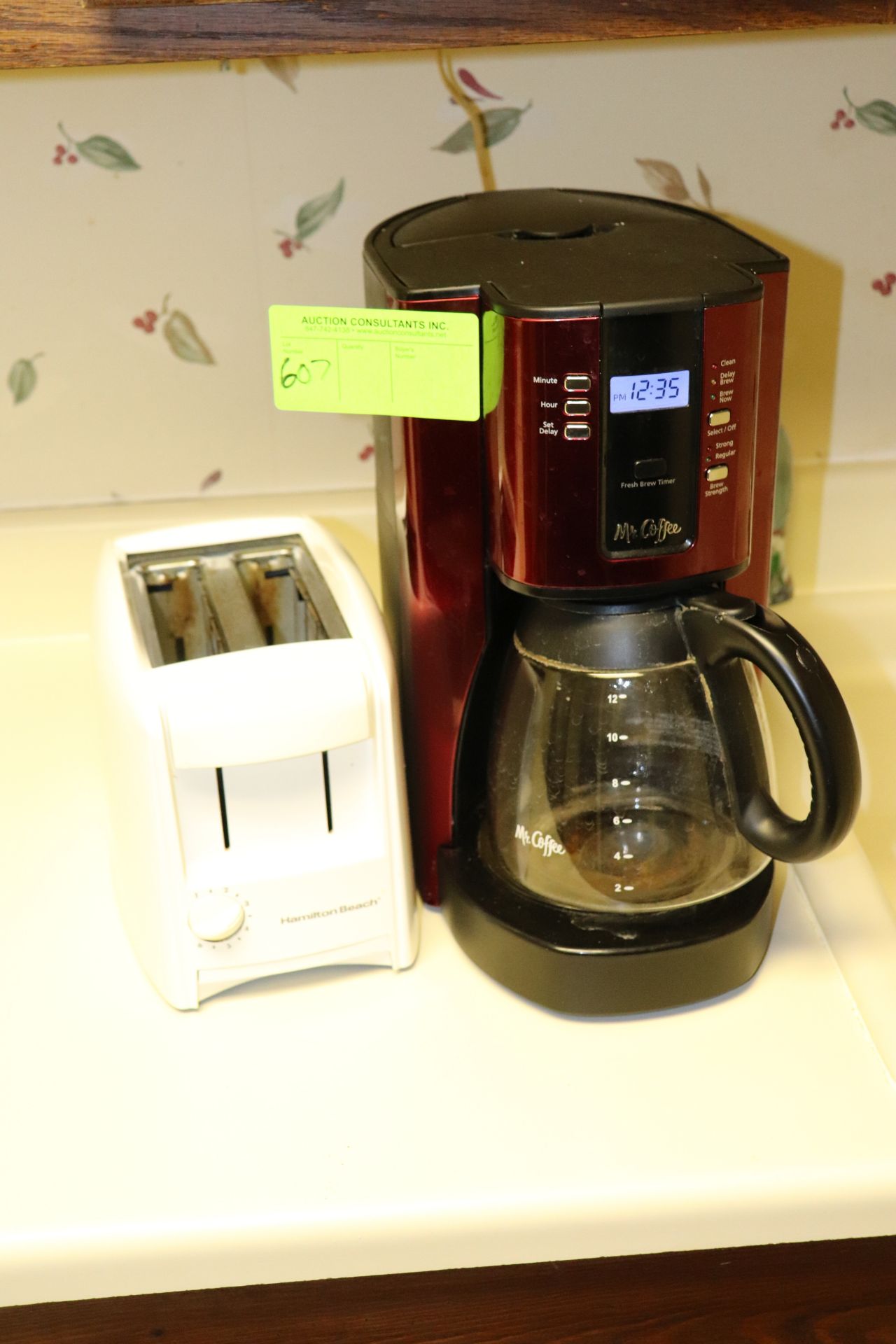 Hamilton Beach toaster and Mr. Coffee coffe machine