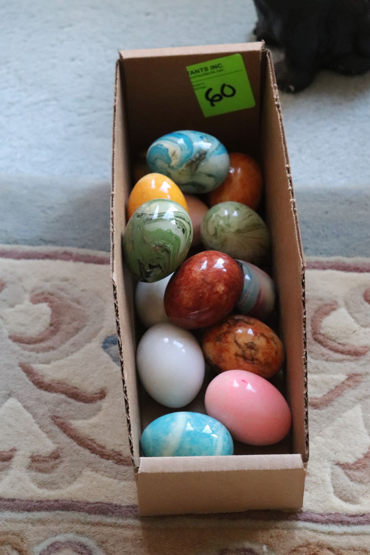 Polished marble eggs