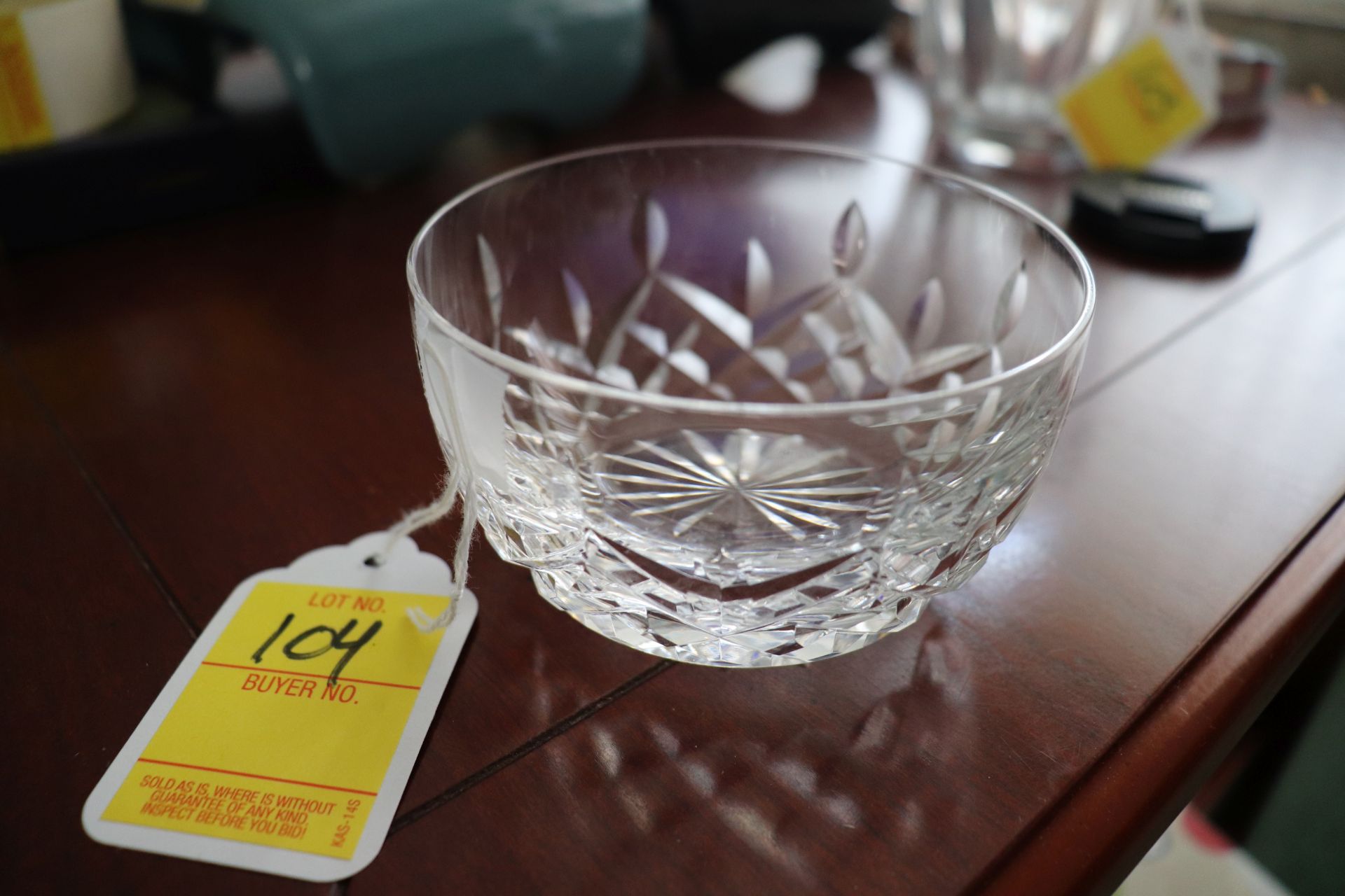 Waterford crystal bowl, approximate height 2-1/2", 4" diameter