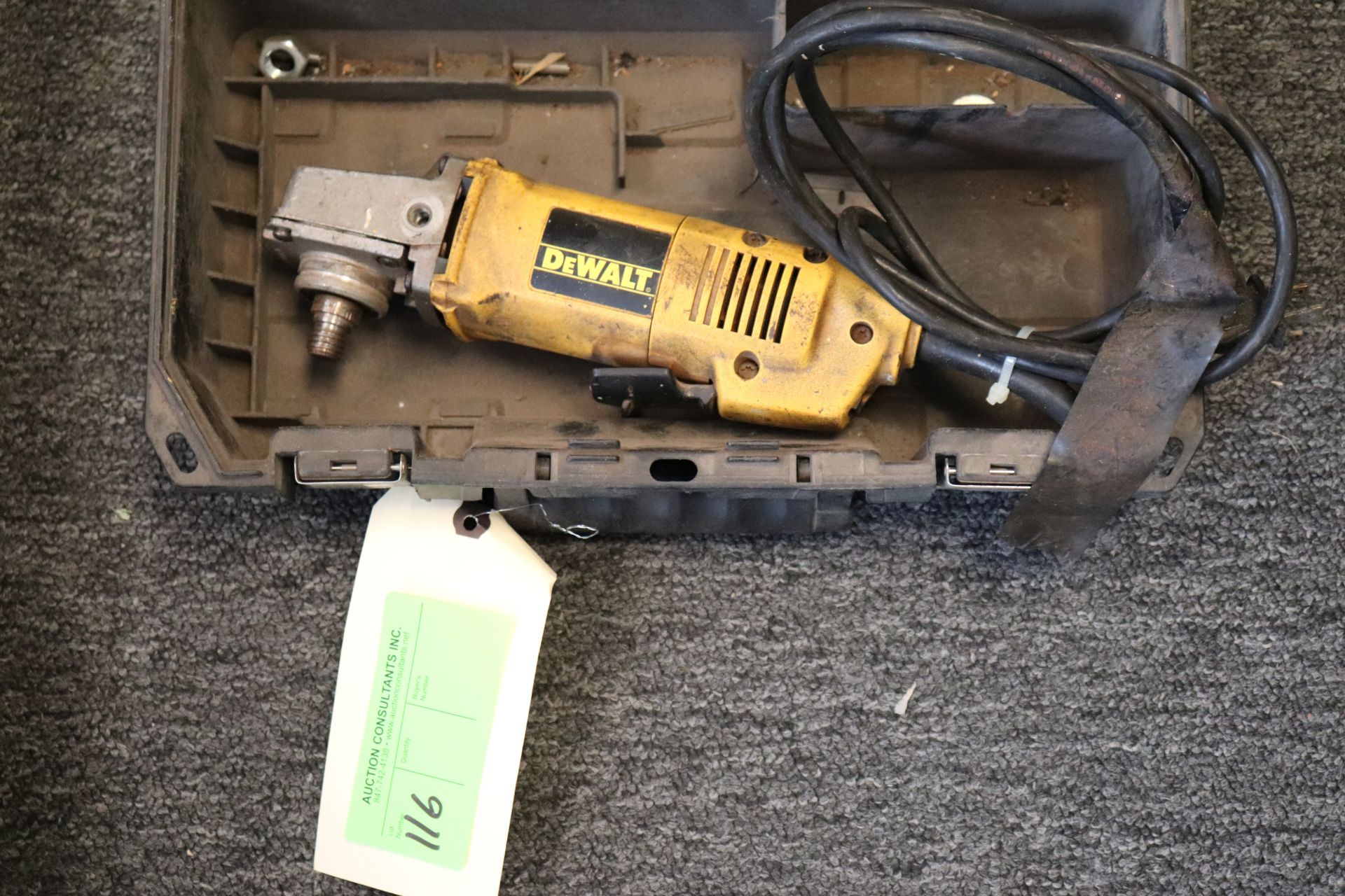 Dewalt angle grinder (as found), in case