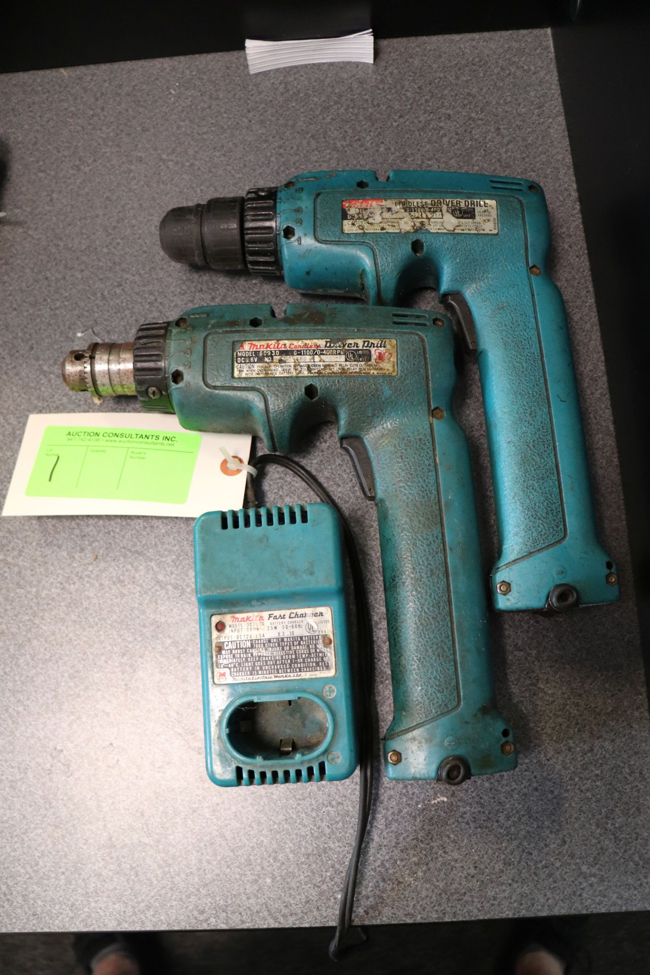 2 Makita driver drills with charger, no battery