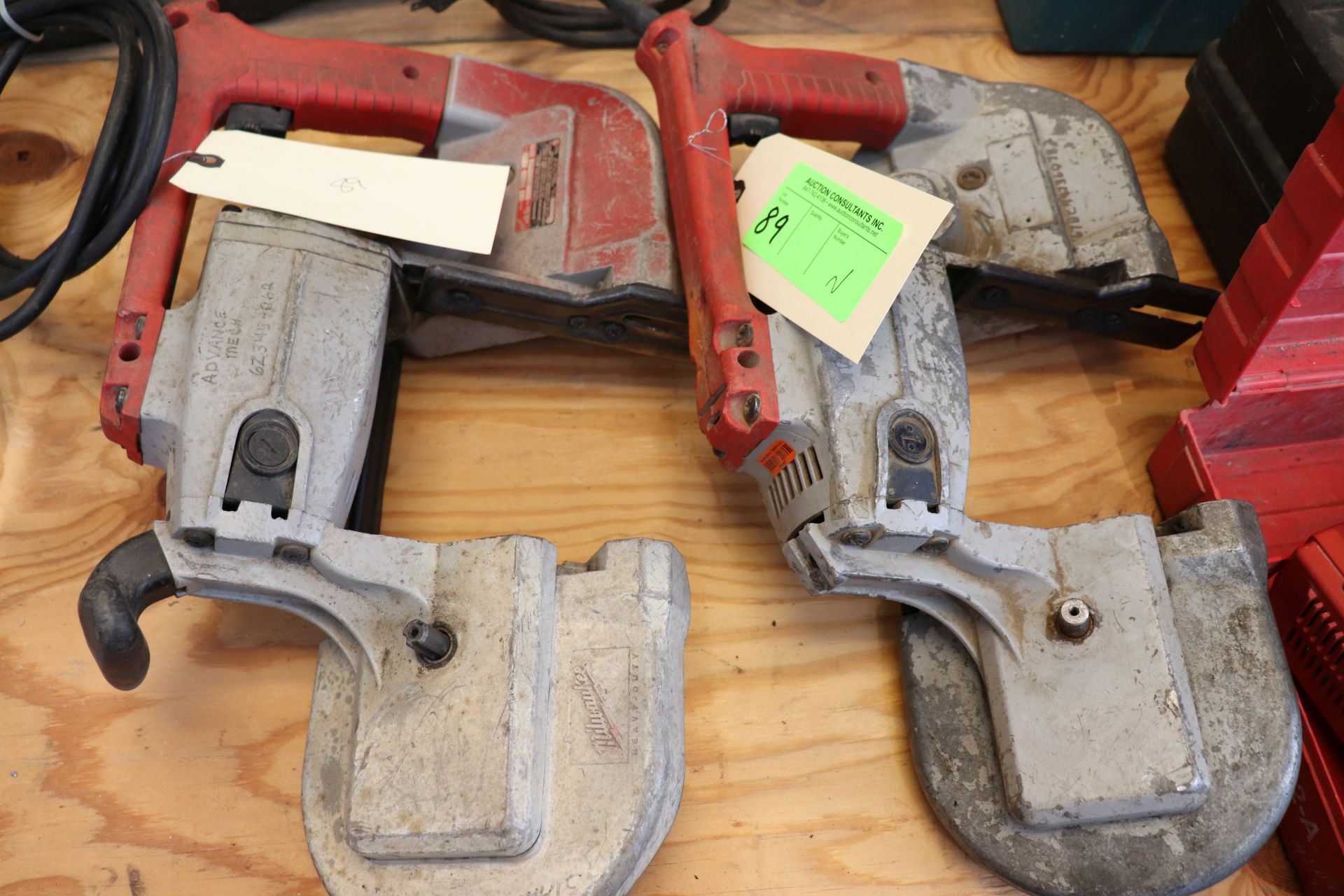 2 Milaukee portable band saw as found