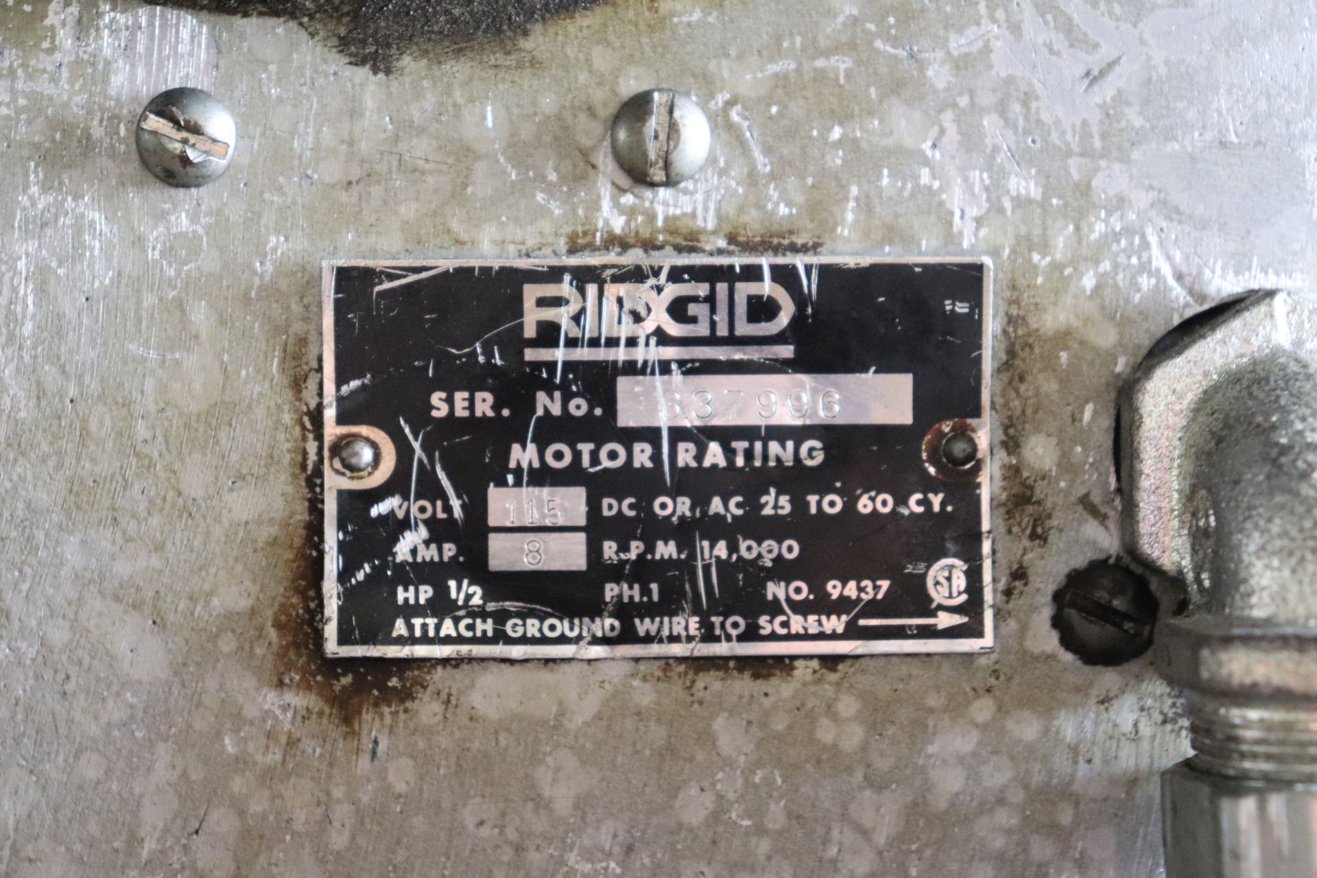 Ridgid model 535 pipe threading machine, serial 337996 - Image 4 of 4