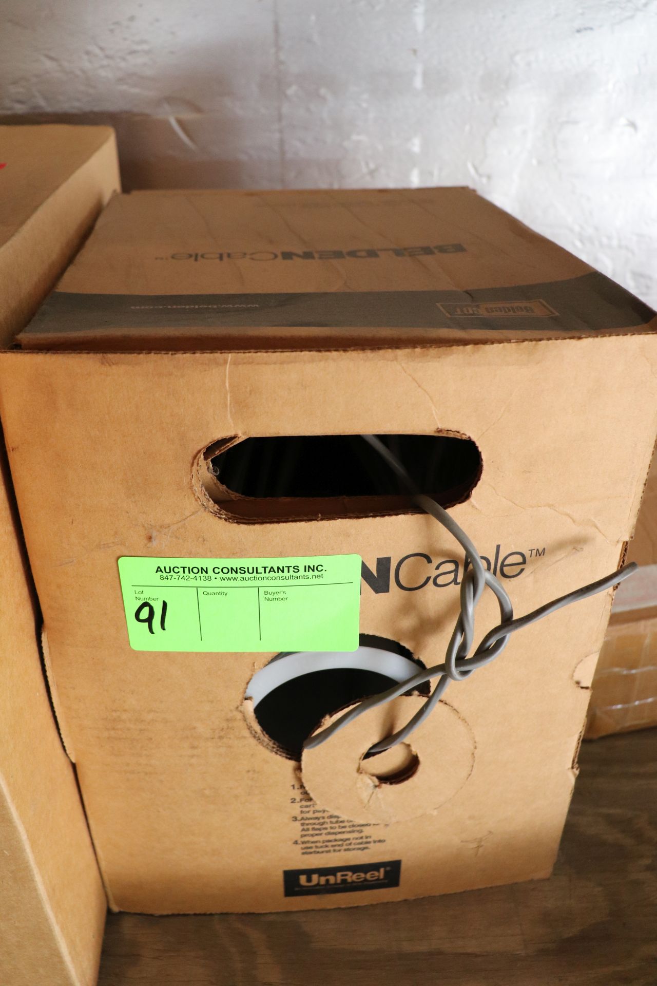 Box of Belden cable