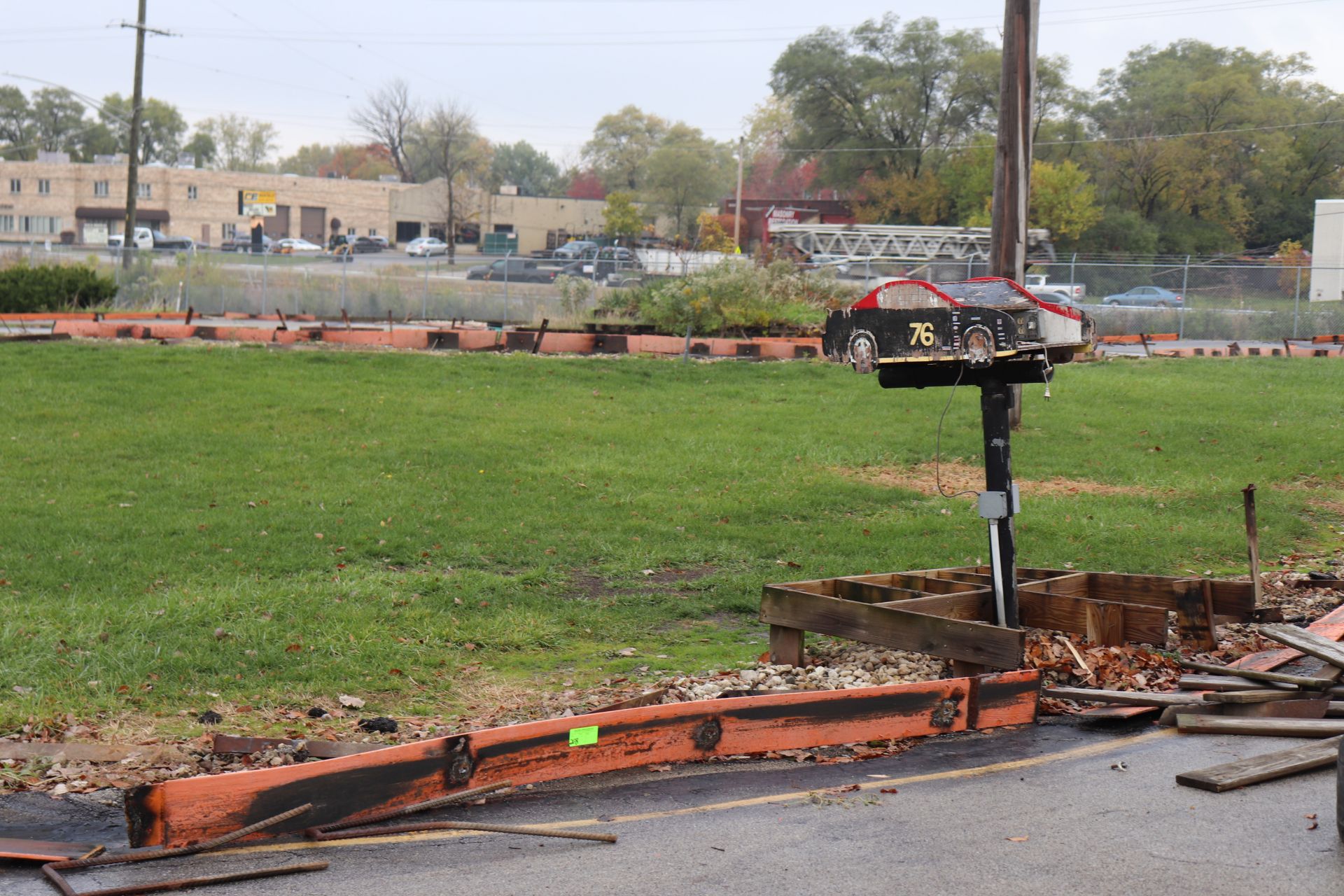 All barrier metal for the go-kart track, 1/4" steel sheets already cut up for scrap - Image 2 of 4