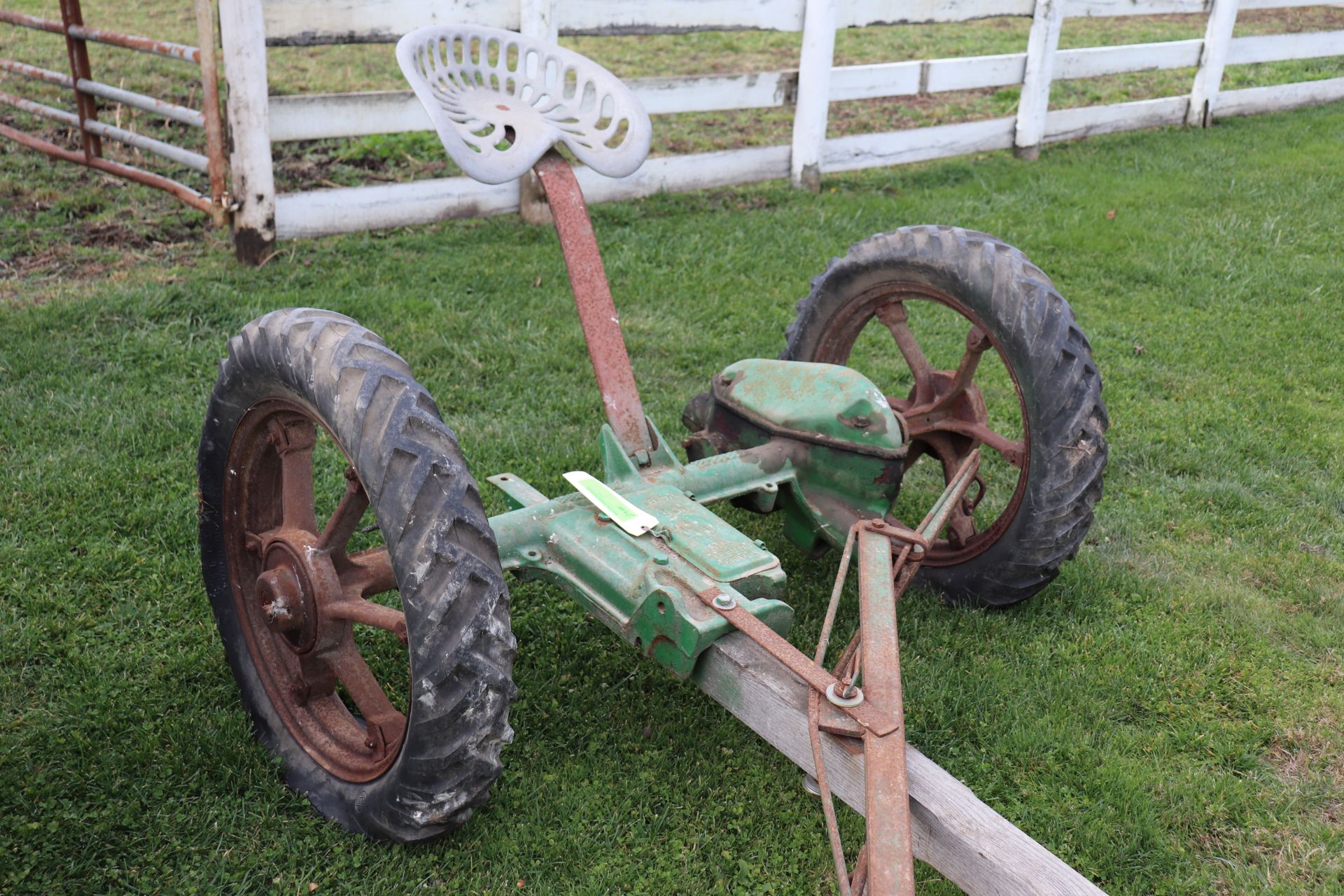 International Harvester horse drawn axle trailer gear #9 mower and seat