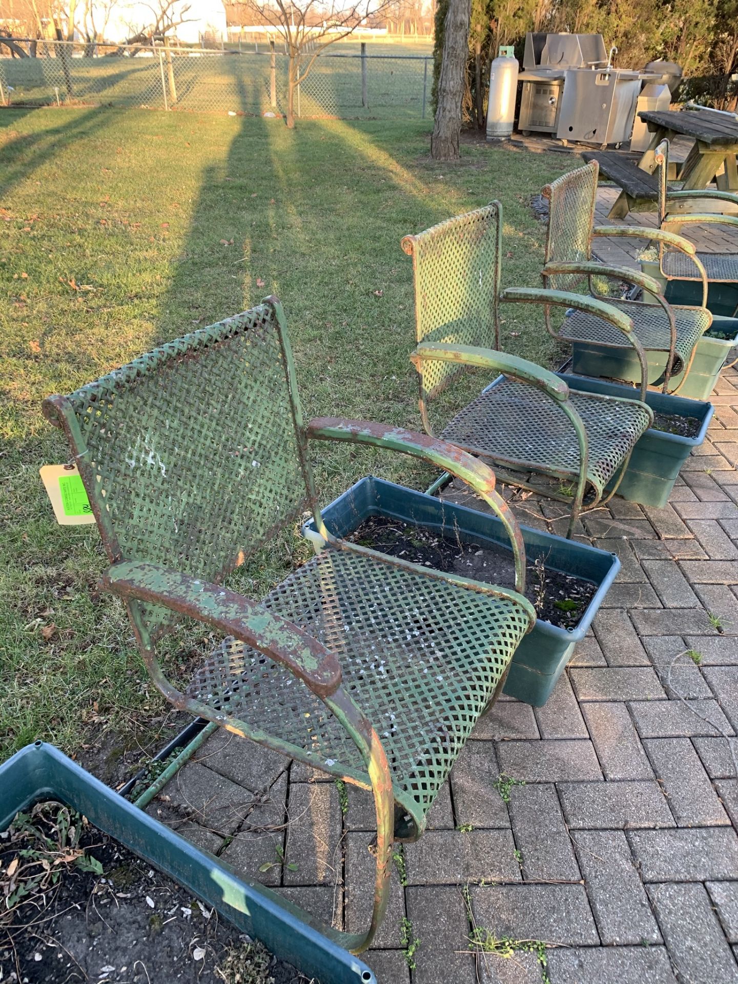 Six outdoor chairs