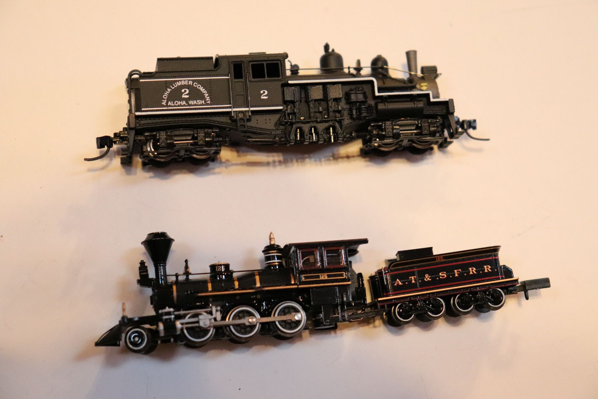 Two N scale locomotives