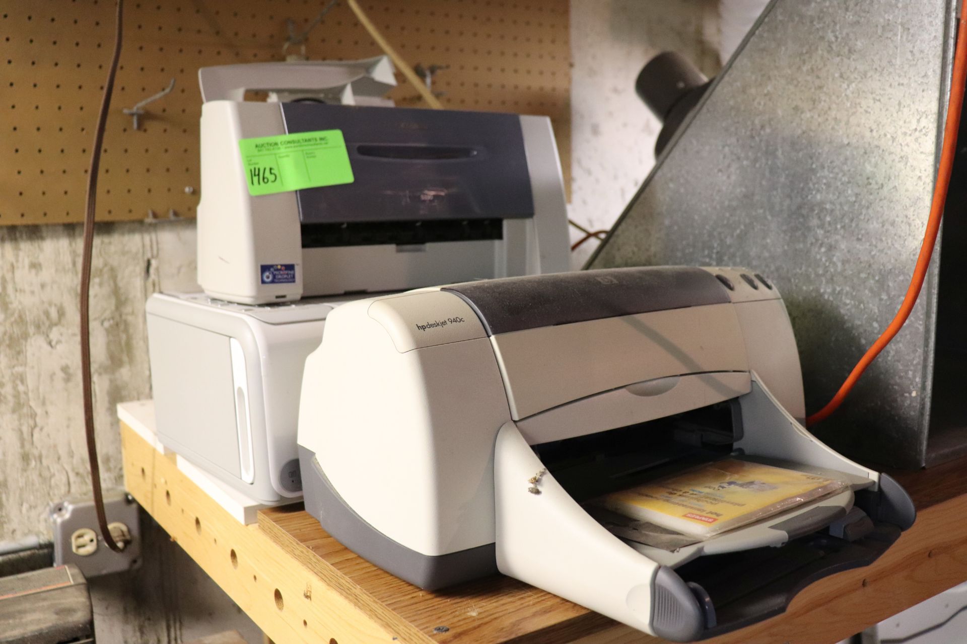 Three printers: HP DeskJet 940C, Cannon S330, and HP PhotoSmart C4150