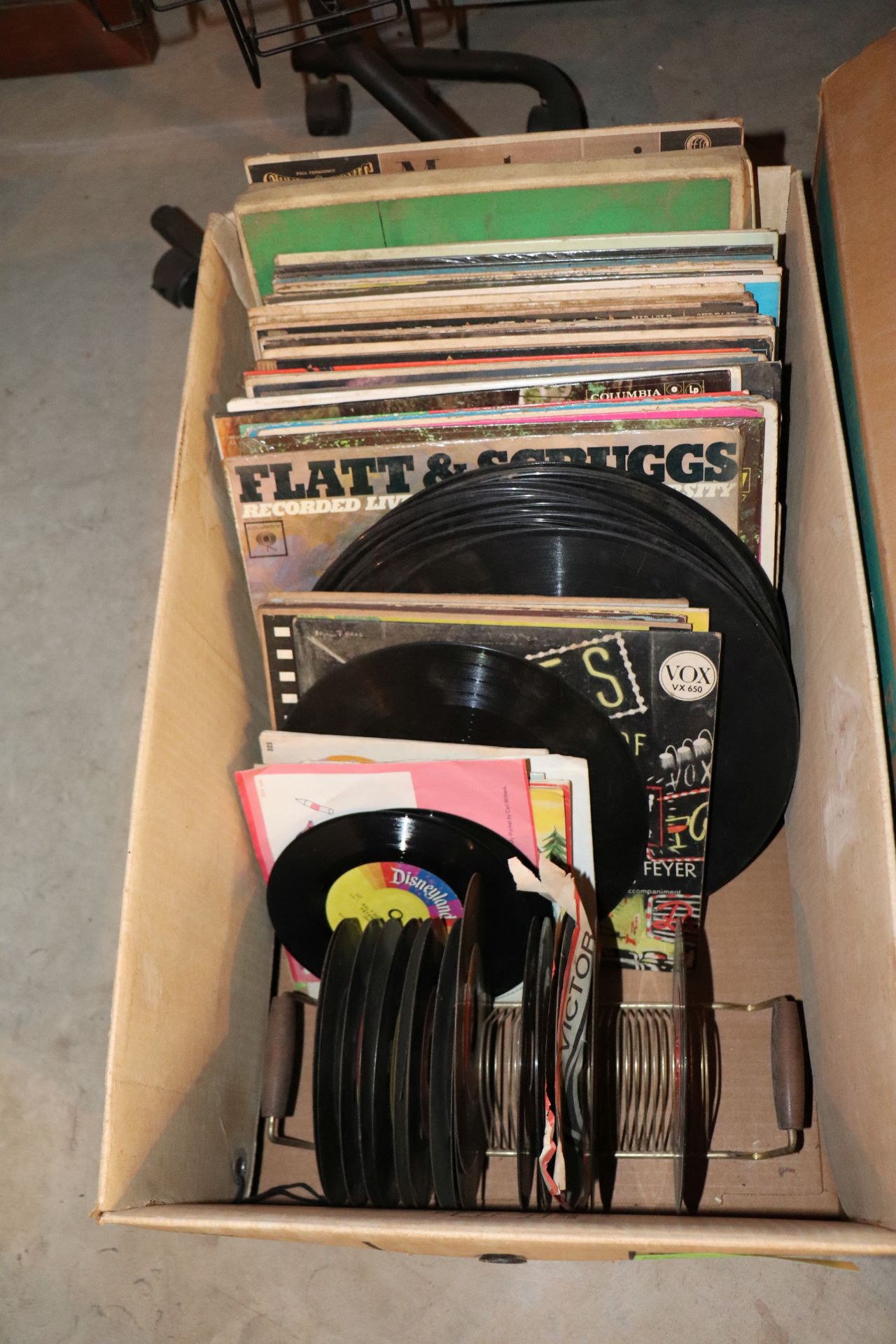 Two crates of records