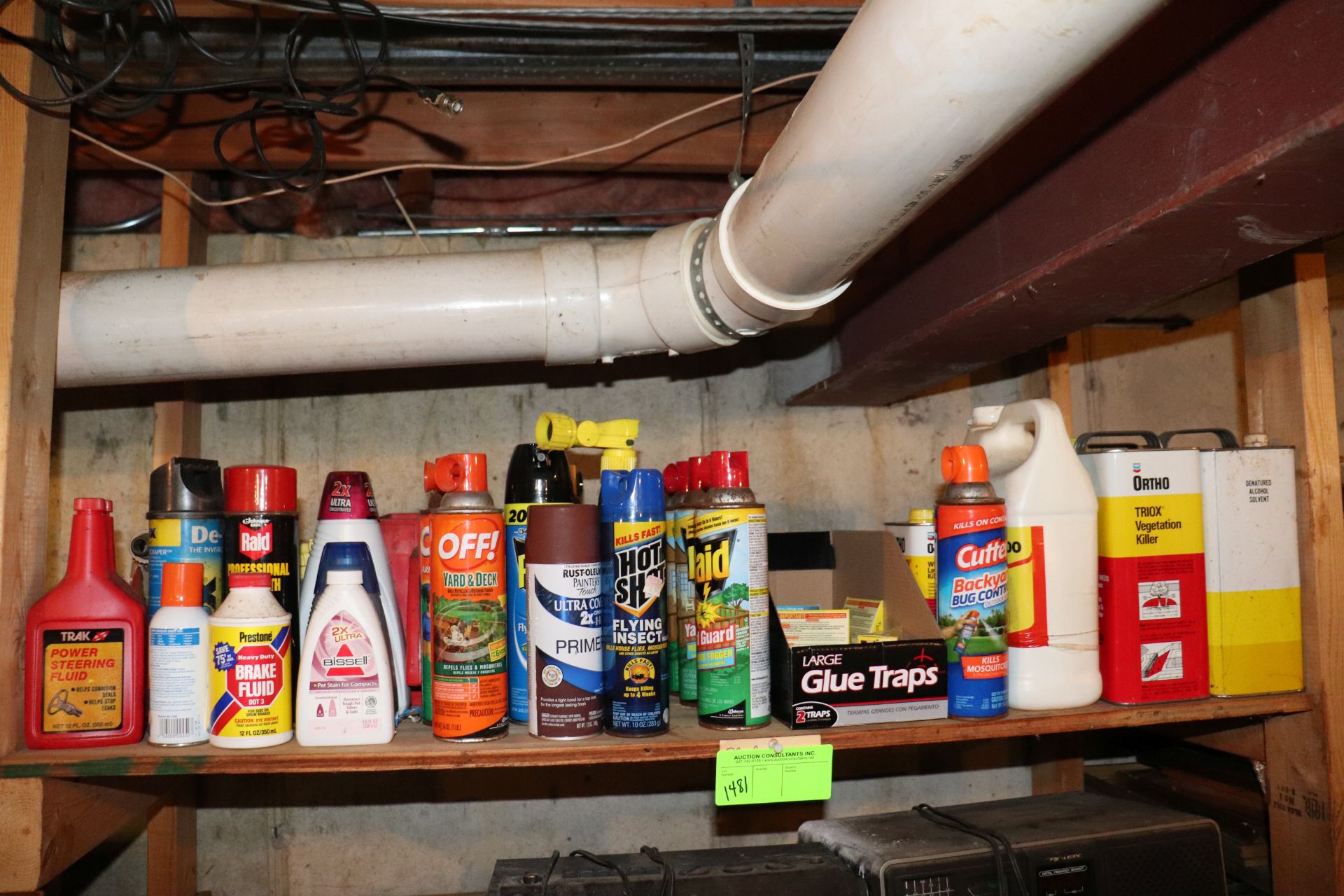 Miscellaneous bug spray, vegetation killer, and glue traps