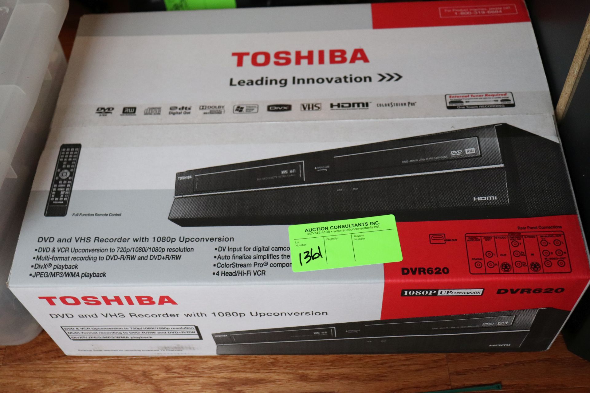 Toshiba DVD and VHS machine, model DVR620, new in box