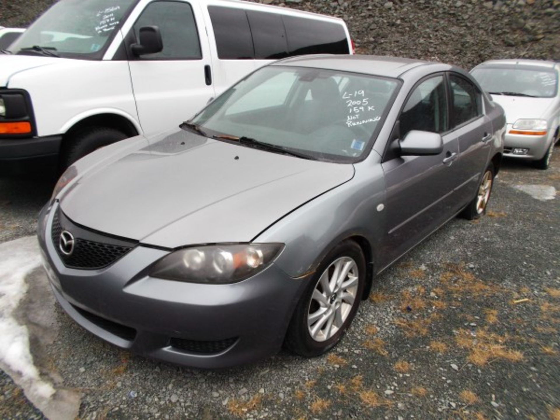 2005 MAZDA 3 NOT RUNNING, 159,601 KM, GREY, 4 CYL 2.0L, MANUAL, A/C, PWR STEERING, PWR BRAKES, PWR