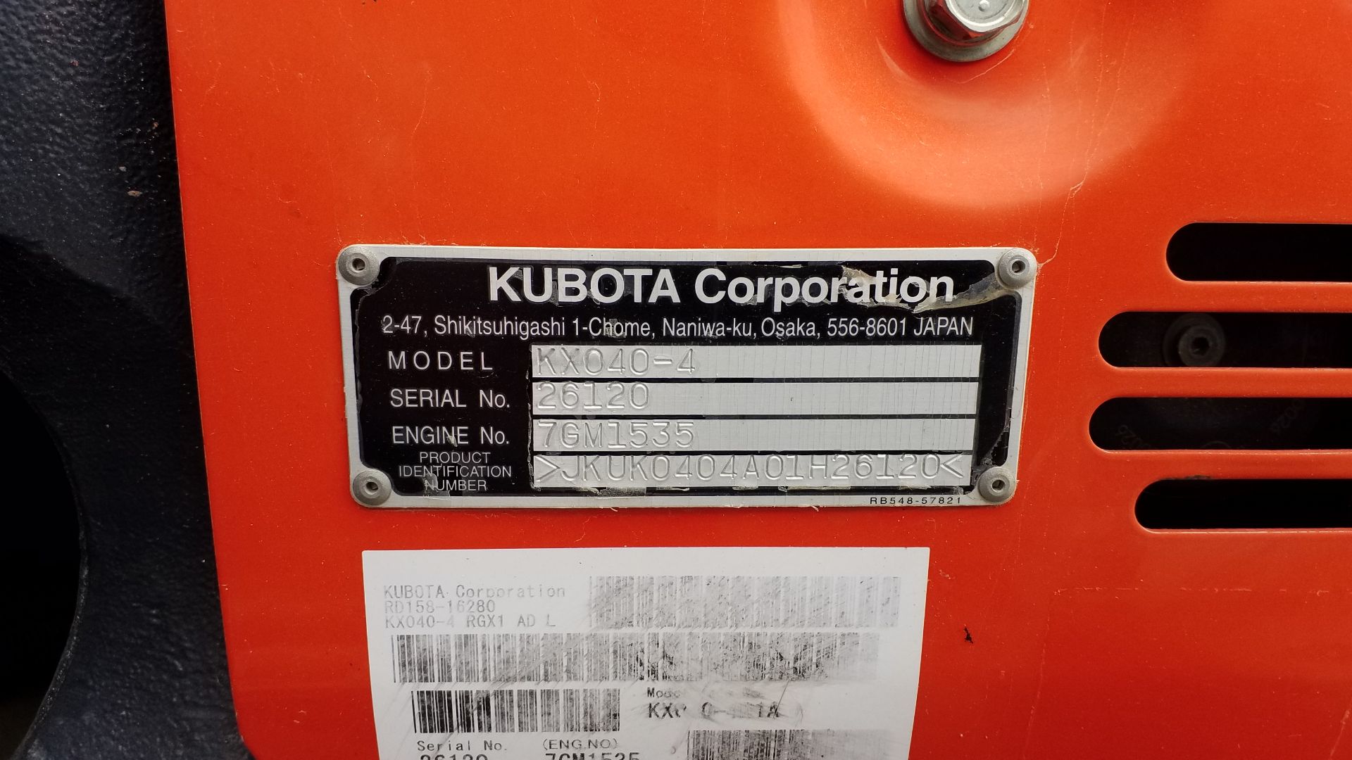 2018 KUBOTA KX040-4 - Image 15 of 16