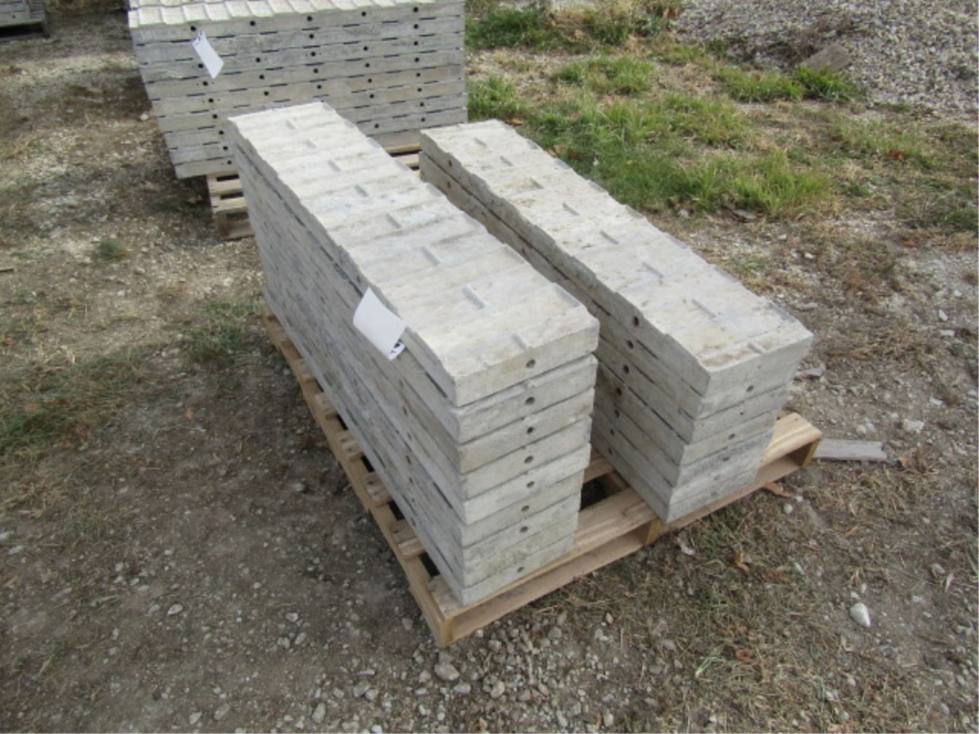 (16) 10" x 4' Precise Concrete Forms, Textured Brick 8" Hole Pattern, Located in Winterset, IA