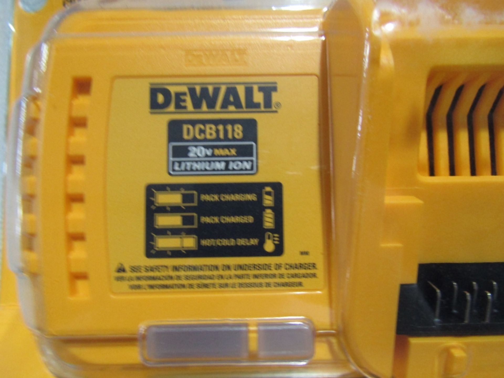 (4) NEW DeWalt Lithium Ion 20v Max Batteries, & Charger, Located in Winterset, IA - Image 2 of 3