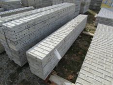 (8) 12" x 9' Corners Precise Concrete Forms, Textured Brick 8" Hole Pattern, Located in Winterset,