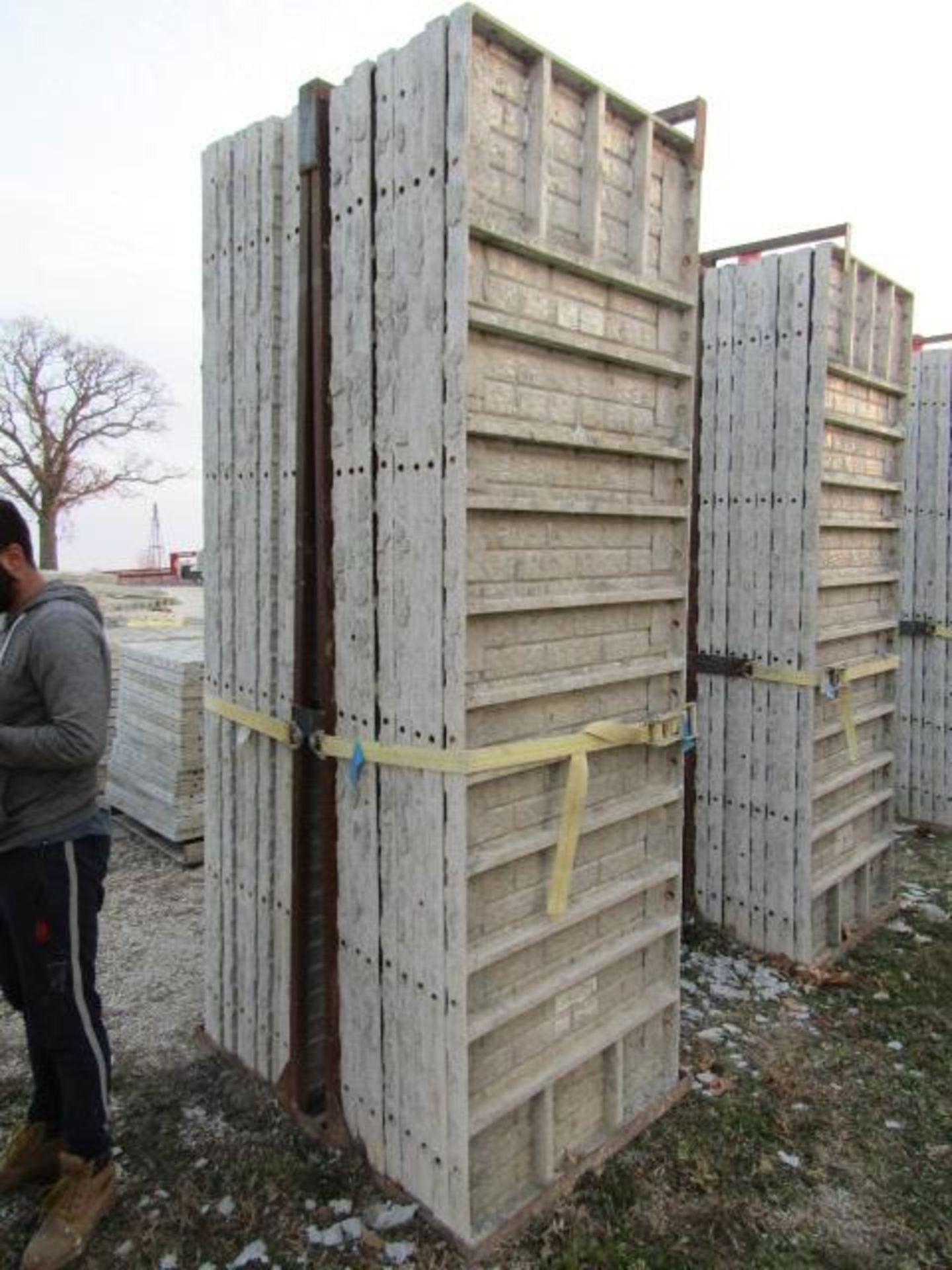 (16) 36" x 9' Precise Concrete Forms, Textured Brick 8" Hole Pattern, Located in Winterset, IA - Image 2 of 3