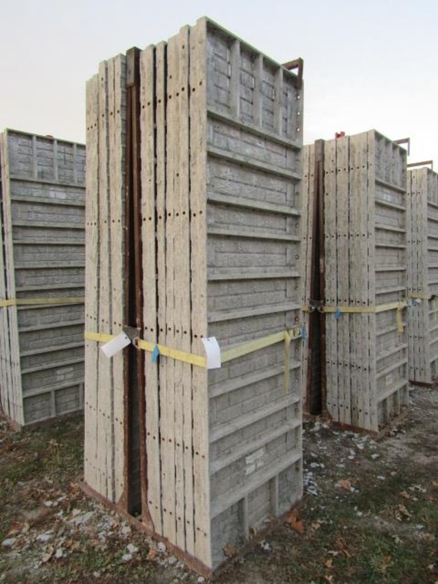 (16) 36" x 9' Precise Concrete Forms, Textured Brick 8" Hole Pattern, Located in Winterset, IA