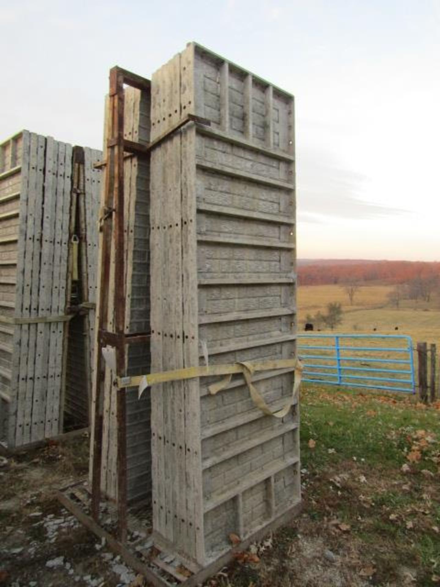 (14) 36" x 9' Precise Concrete Forms, Textured Brick 8" Hole Pattern, Located in Winterset, IA