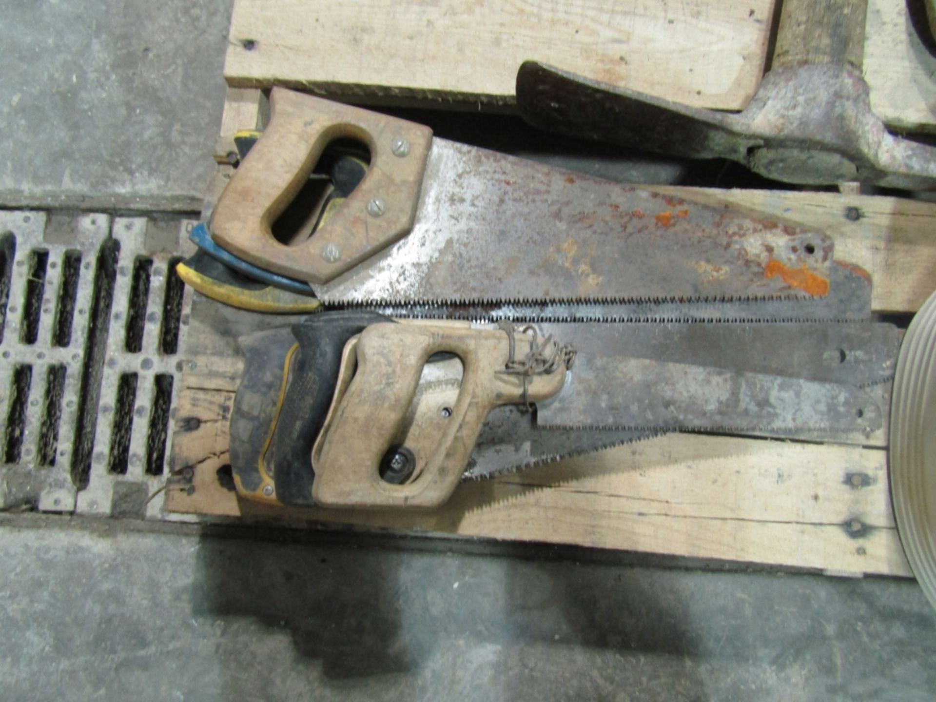 Pallet of Miscellaneous Hand Trowels, Axe, Saws, & Edging, Located in Winterset, IA - Image 4 of 7