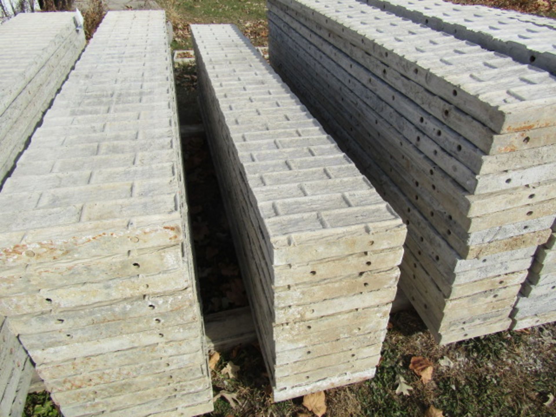 (12) 16" x 9' Precise Concrete Forms, Textured Brick 8" Hole Pattern, Located in Winterset, IA - Image 2 of 2