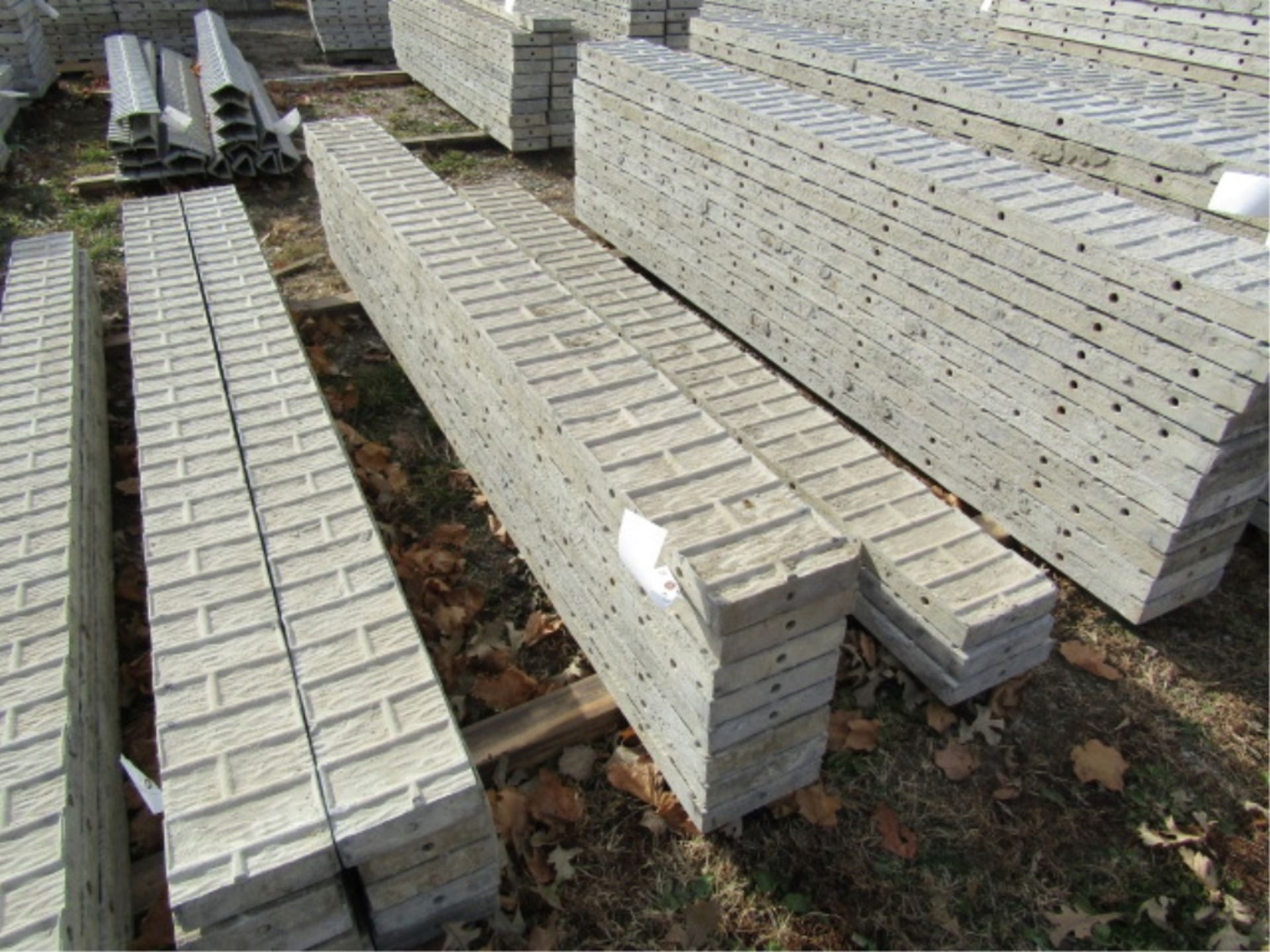 (8) 9" x 9' Precise Concrete Forms, Textured Brick 8" Hole Pattern, Located in Winterset, IA