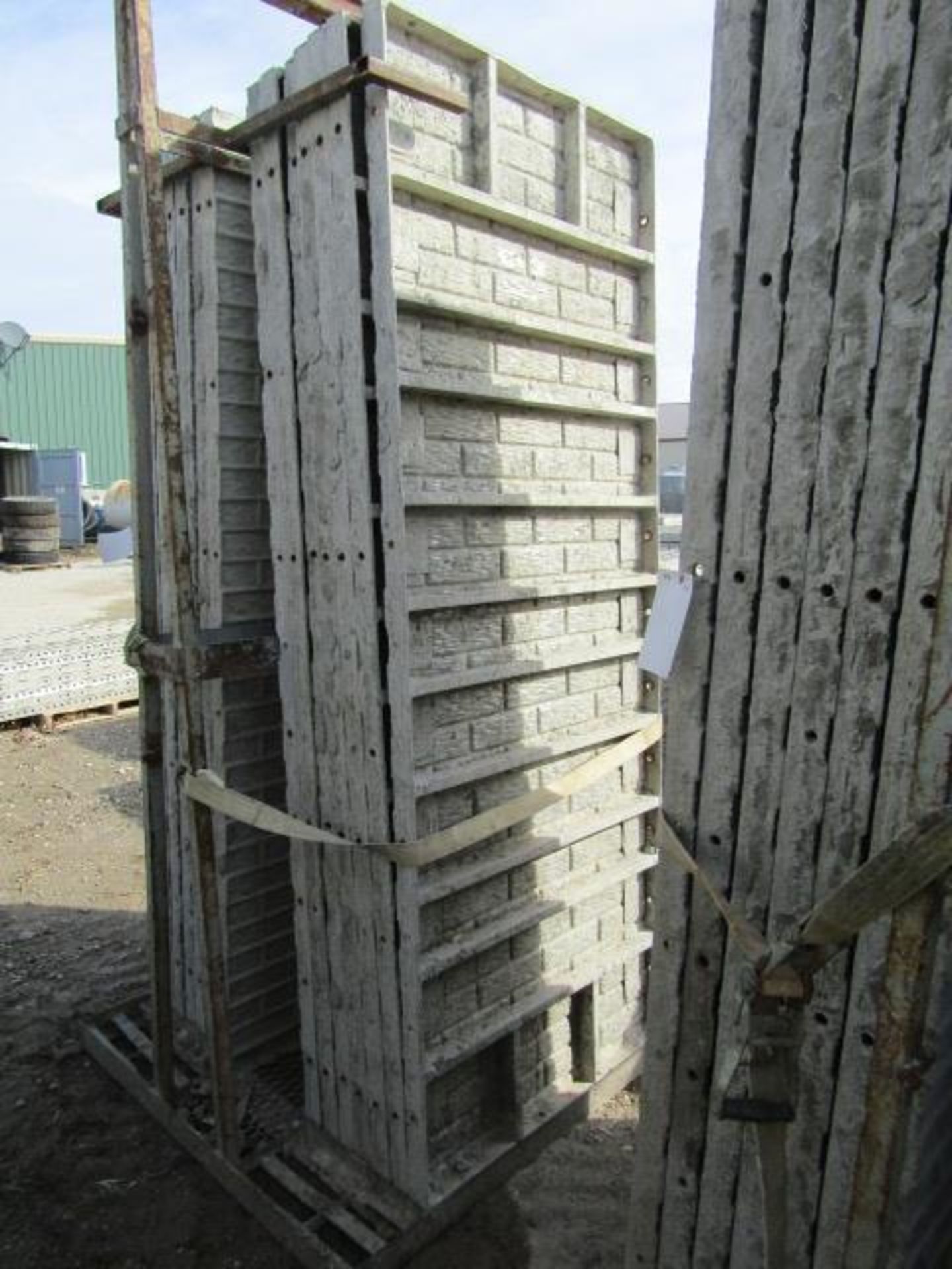 (14) 36" x 8' Precise Concrete Forms, Textured Brick 8" Hole Pattern, Located in Winterset, IA